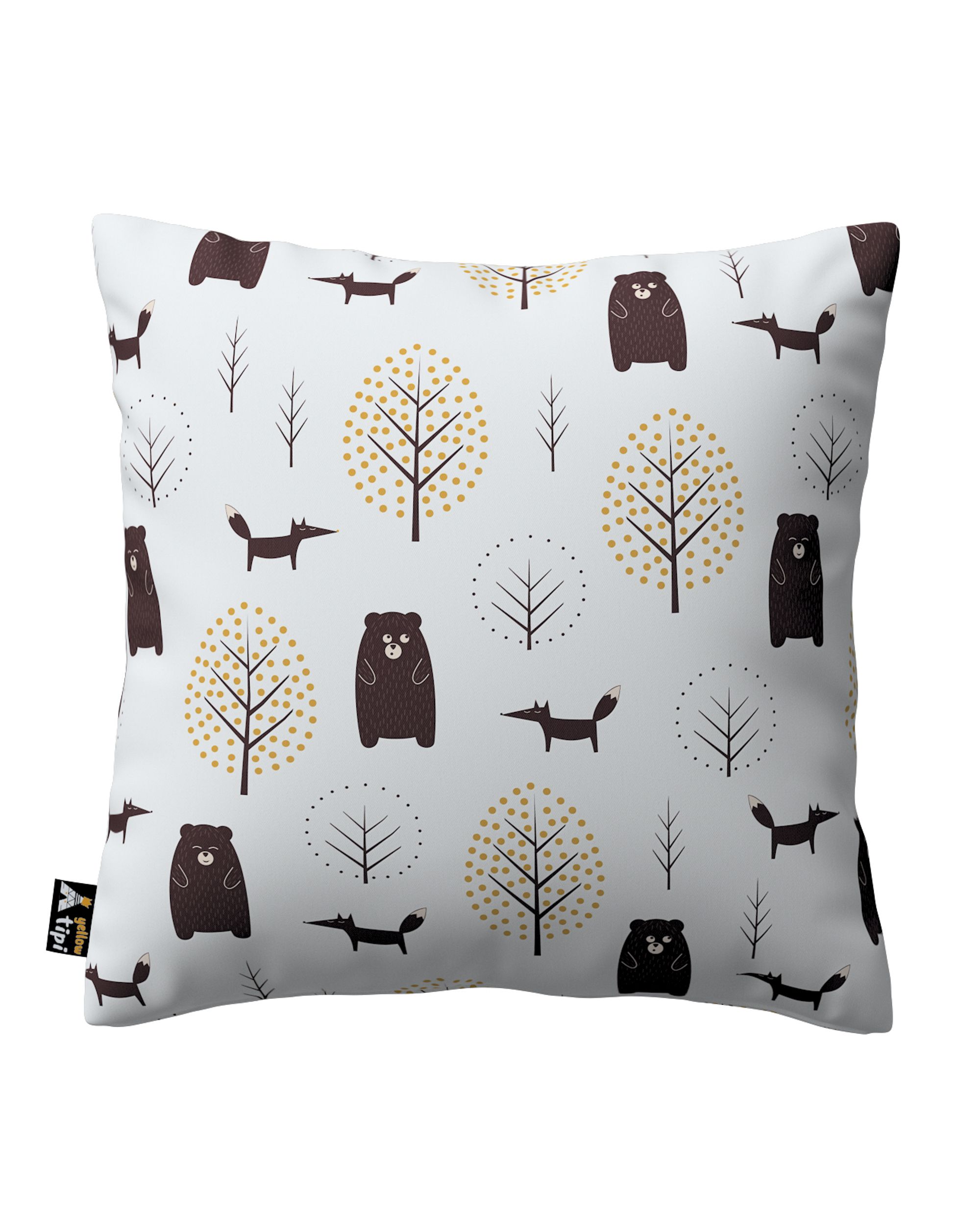 Milly cushion cover colour brown fabric patterned