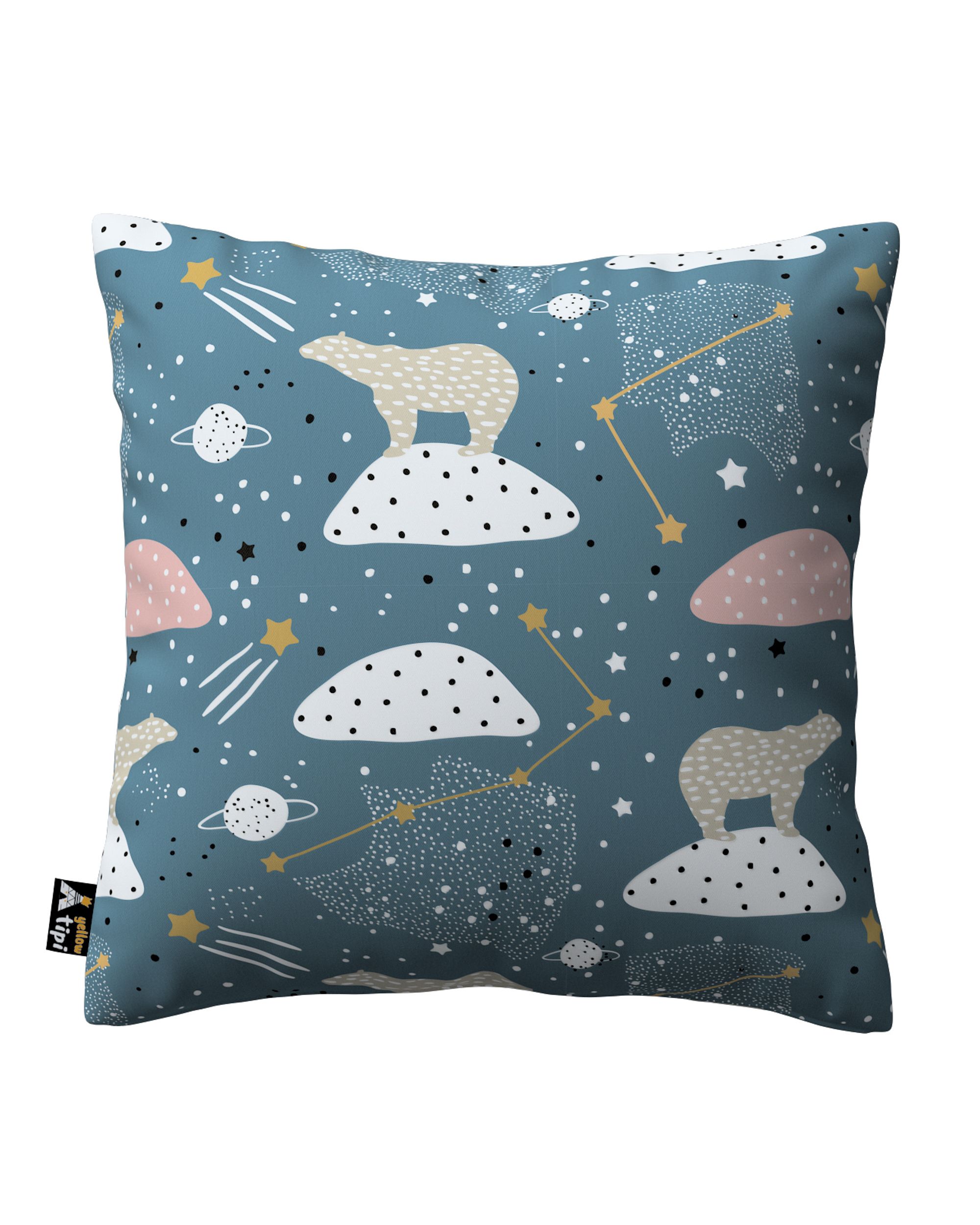 Milly cushion cover colour blue fabric patterned