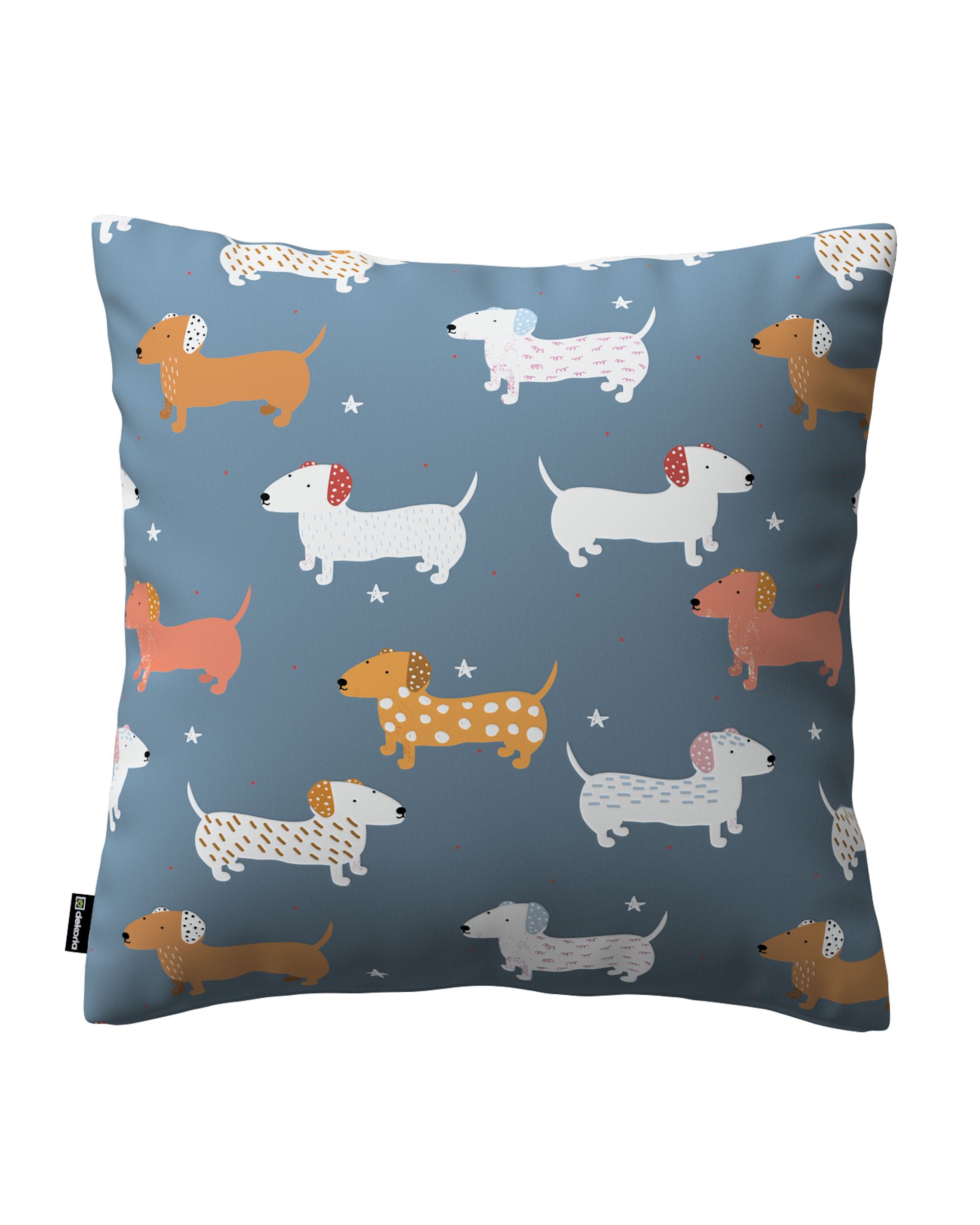 Milly cushion cover colour blue fabric patterned