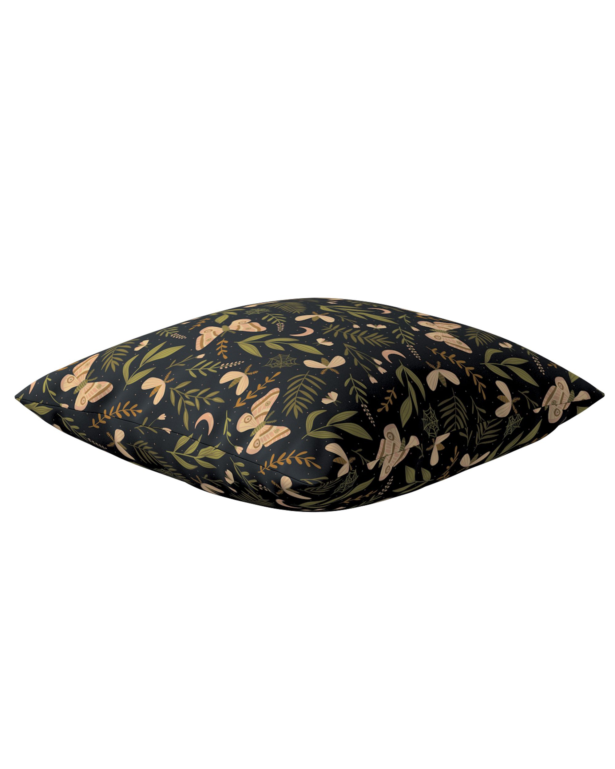 Milly cushion cover colour black fabric patterned (hover)