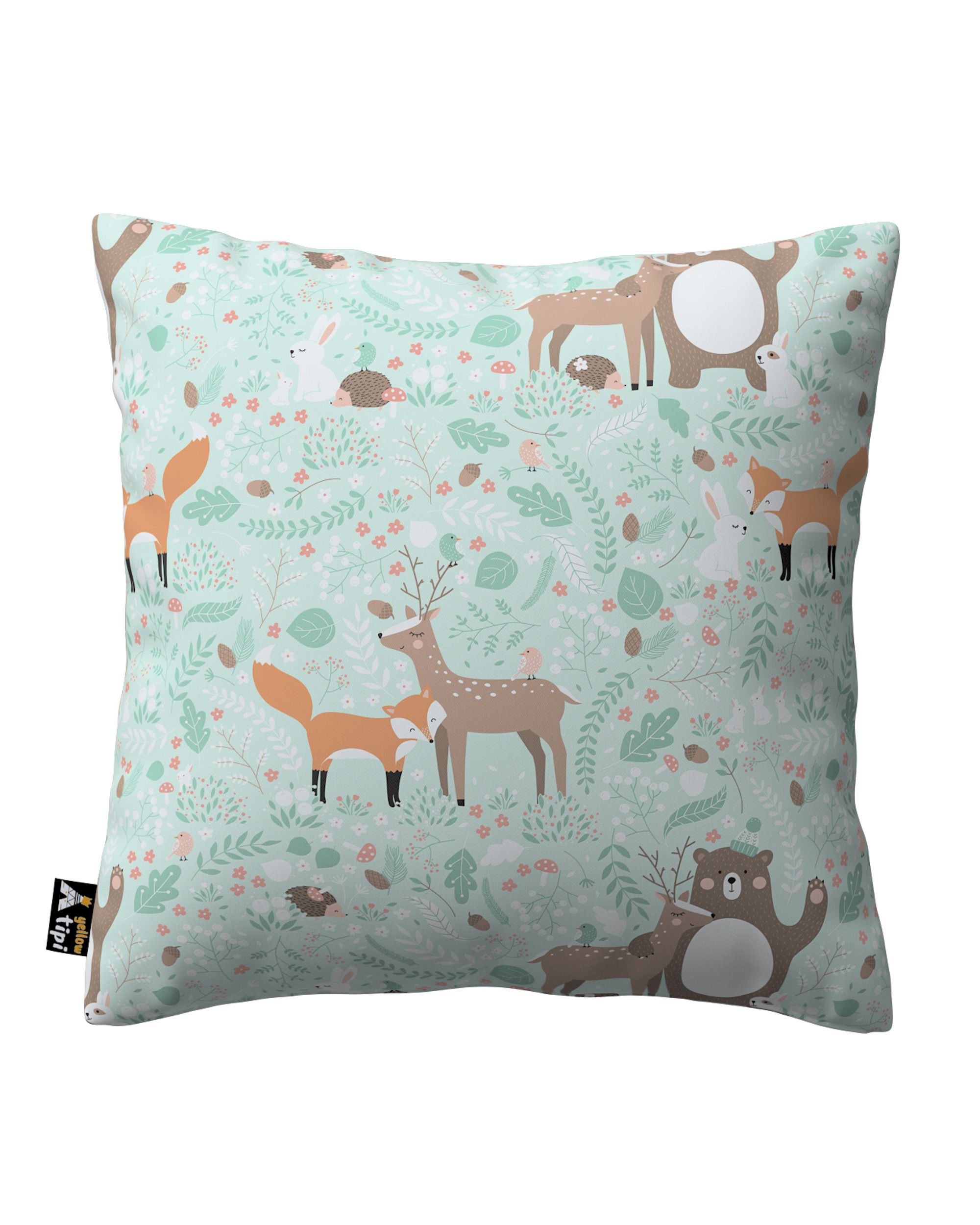 Milly cushion cover colour green fabric patterned