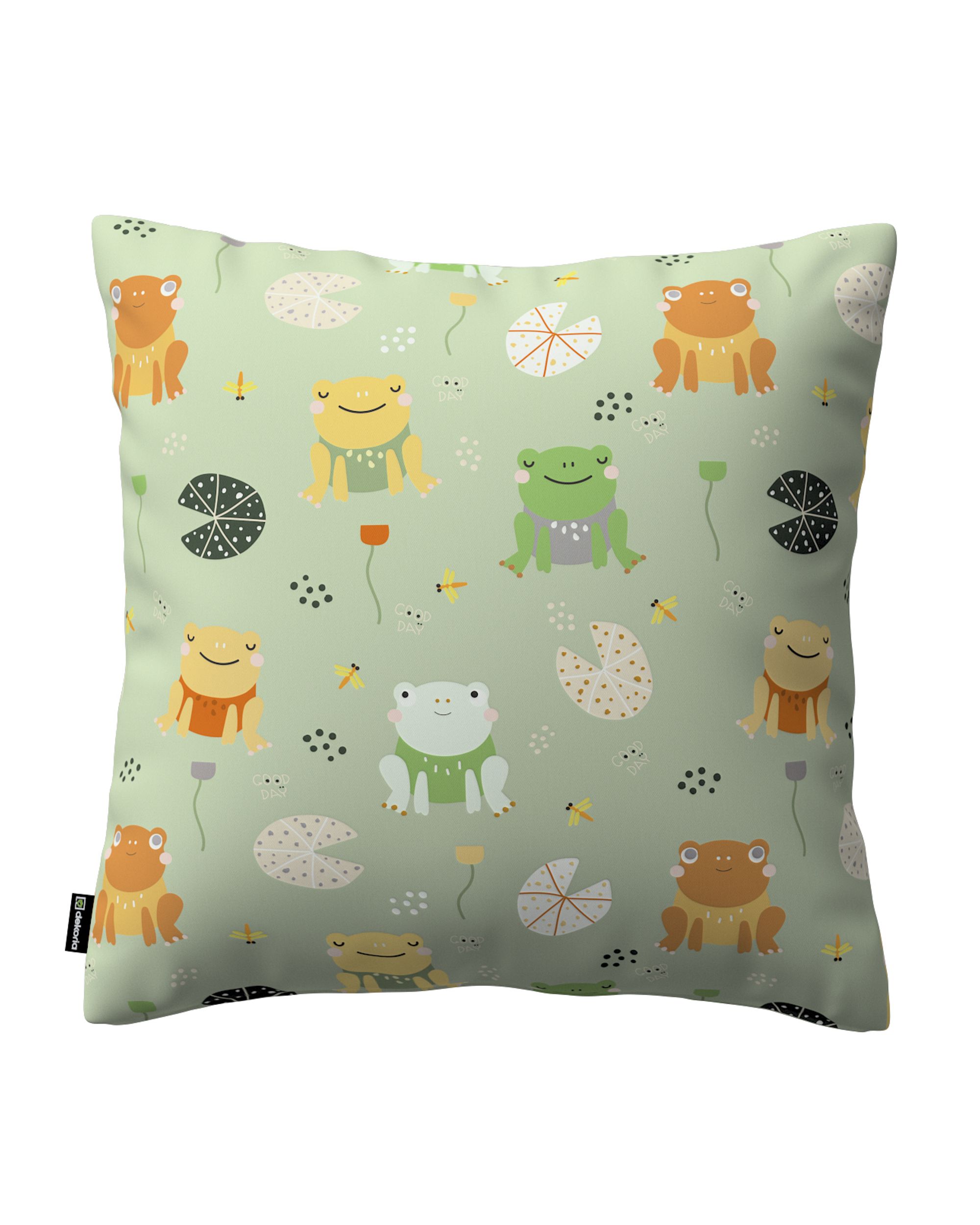 Milly cushion cover colour green fabric patterned