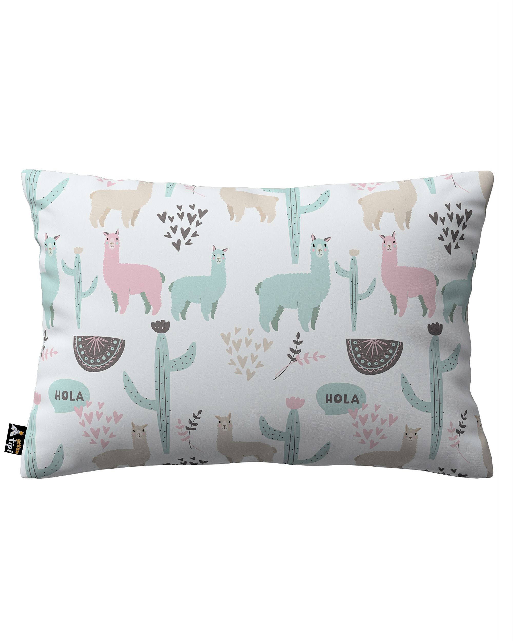Milly rectangular cushion cover colour green fabric patterned