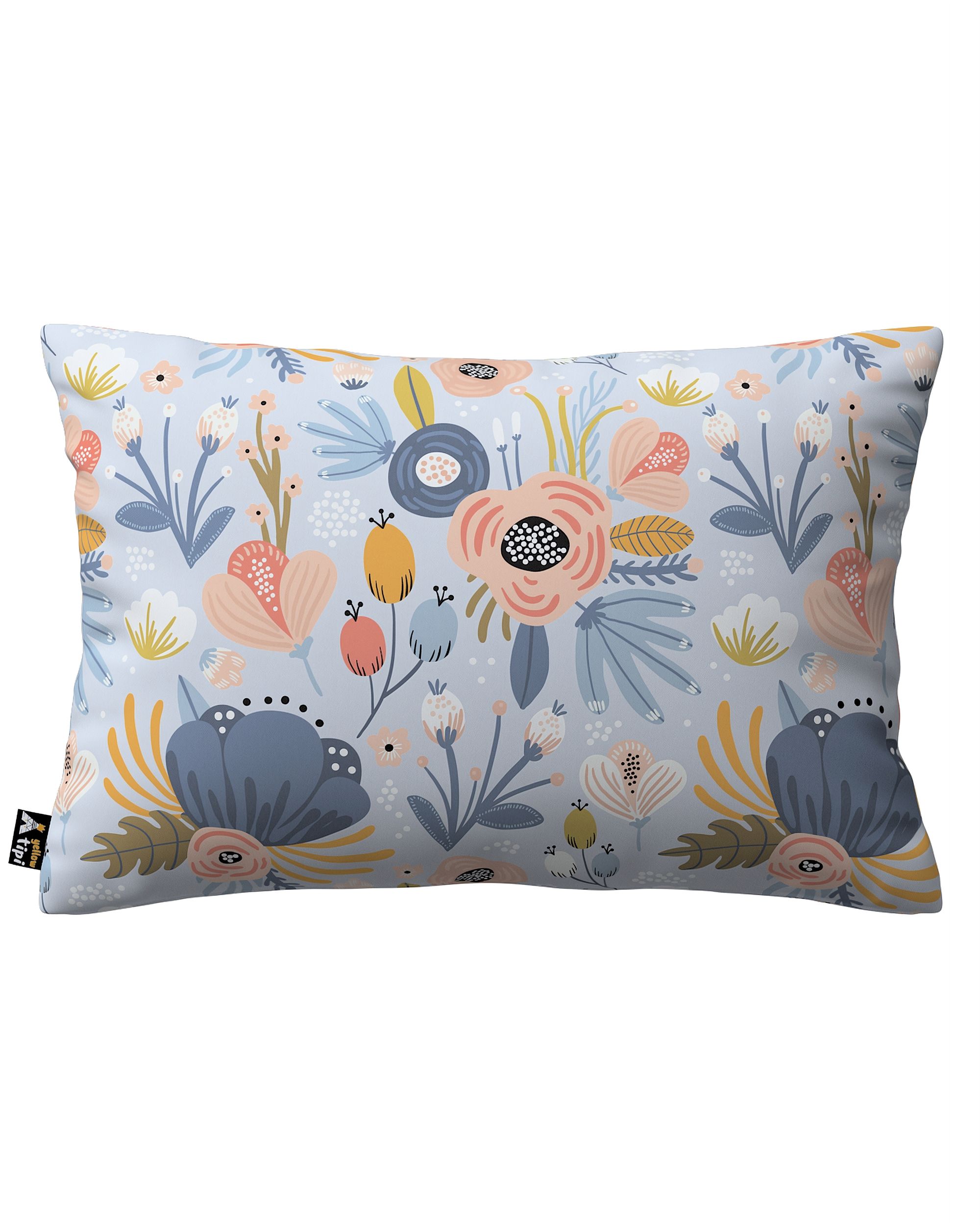 Milly rectangular cushion cover colour blue fabric patterned