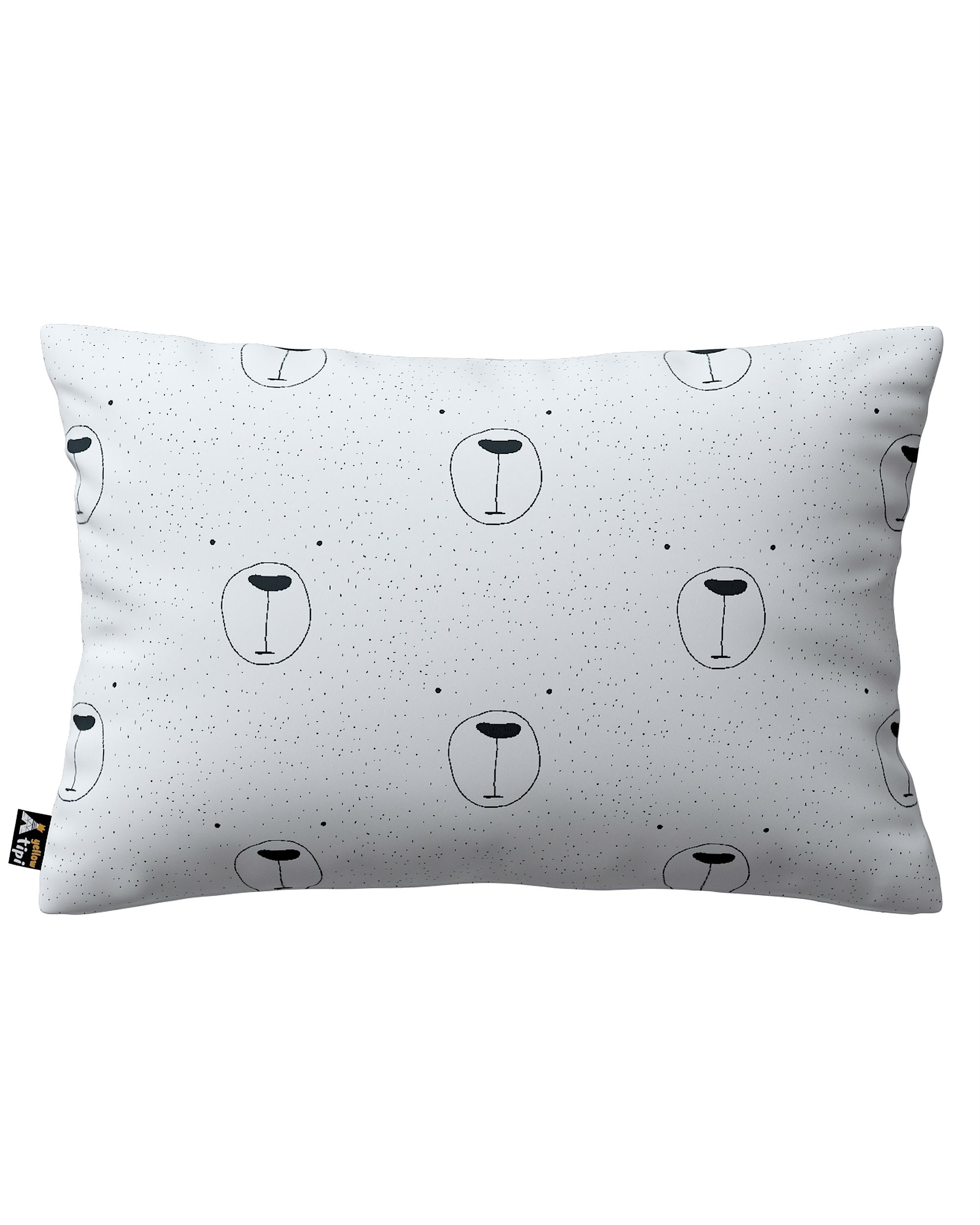 Milly rectangular cushion cover colour white fabric patterned