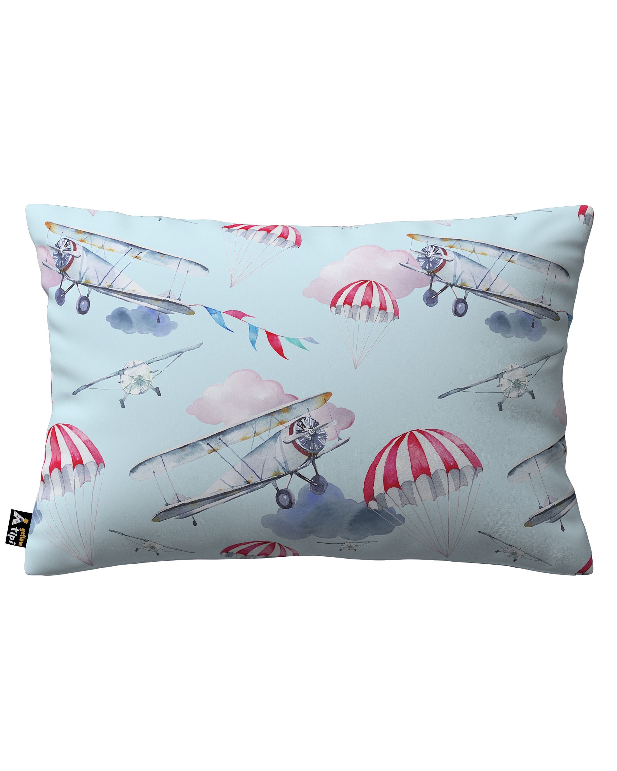 Milly rectangular cushion cover colour blue fabric patterned