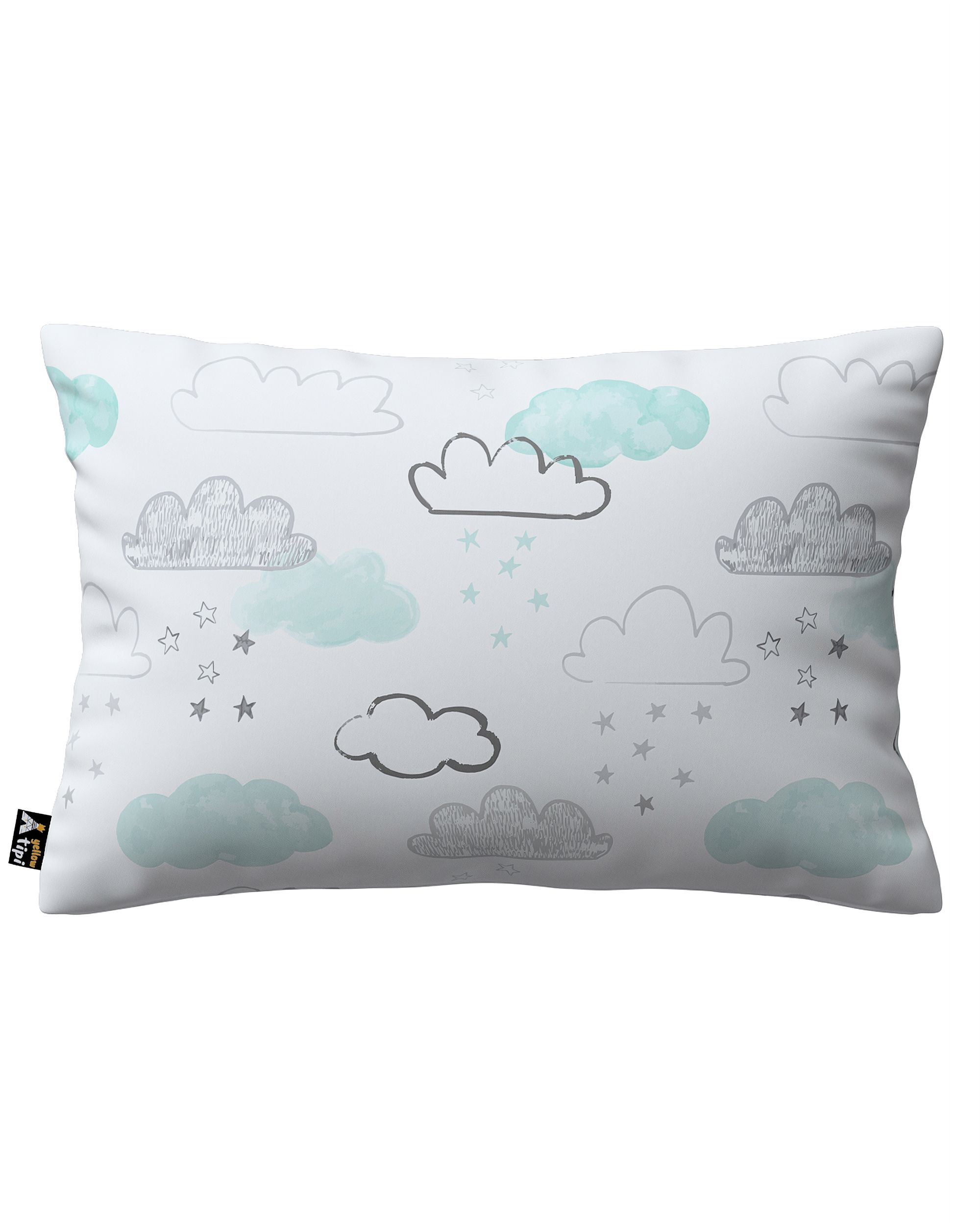 Milly rectangular cushion cover colour white fabric patterned