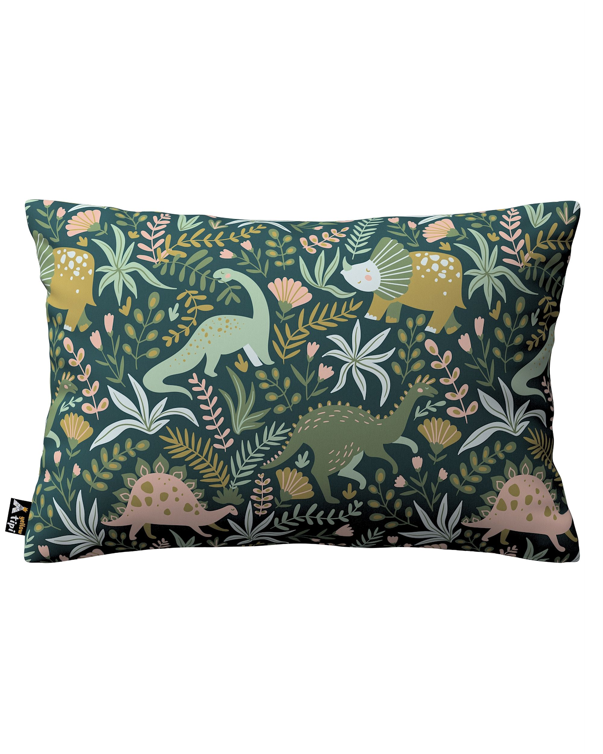 Milly rectangular cushion cover colour green fabric patterned