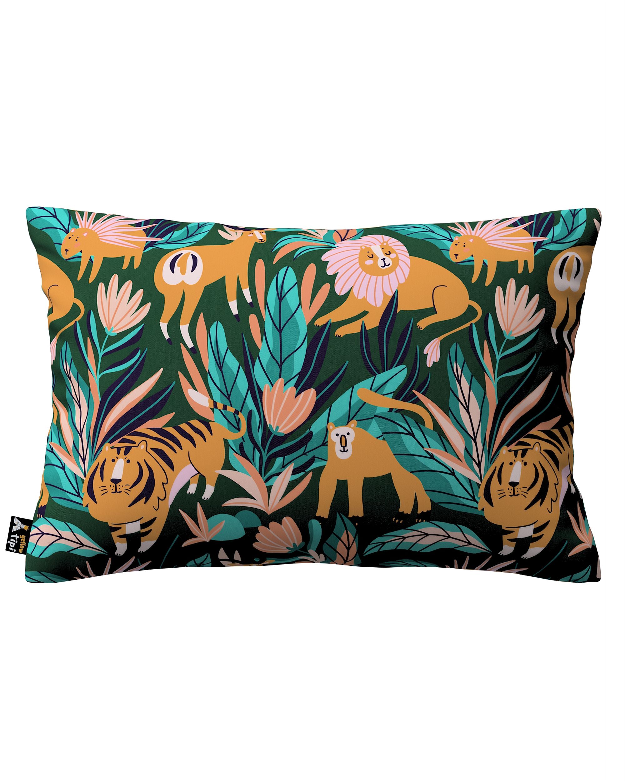 Milly rectangular cushion cover colour orange fabric patterned