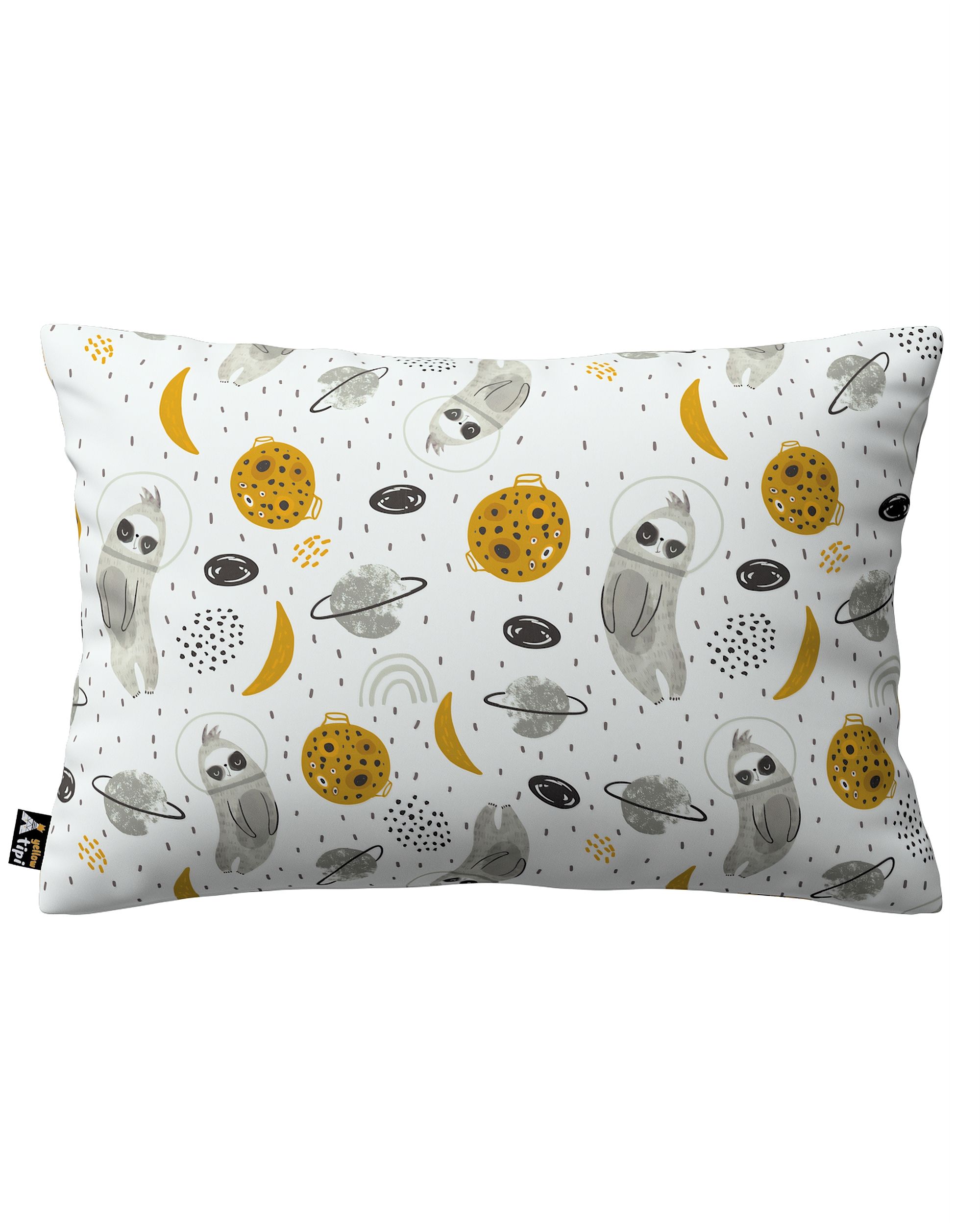 Milly rectangular cushion cover colour white fabric patterned