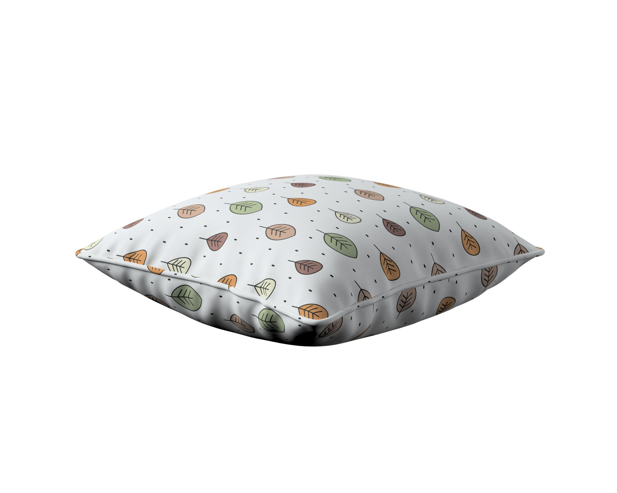 Lola piped cushion cover colour brown fabric patterned (hover)