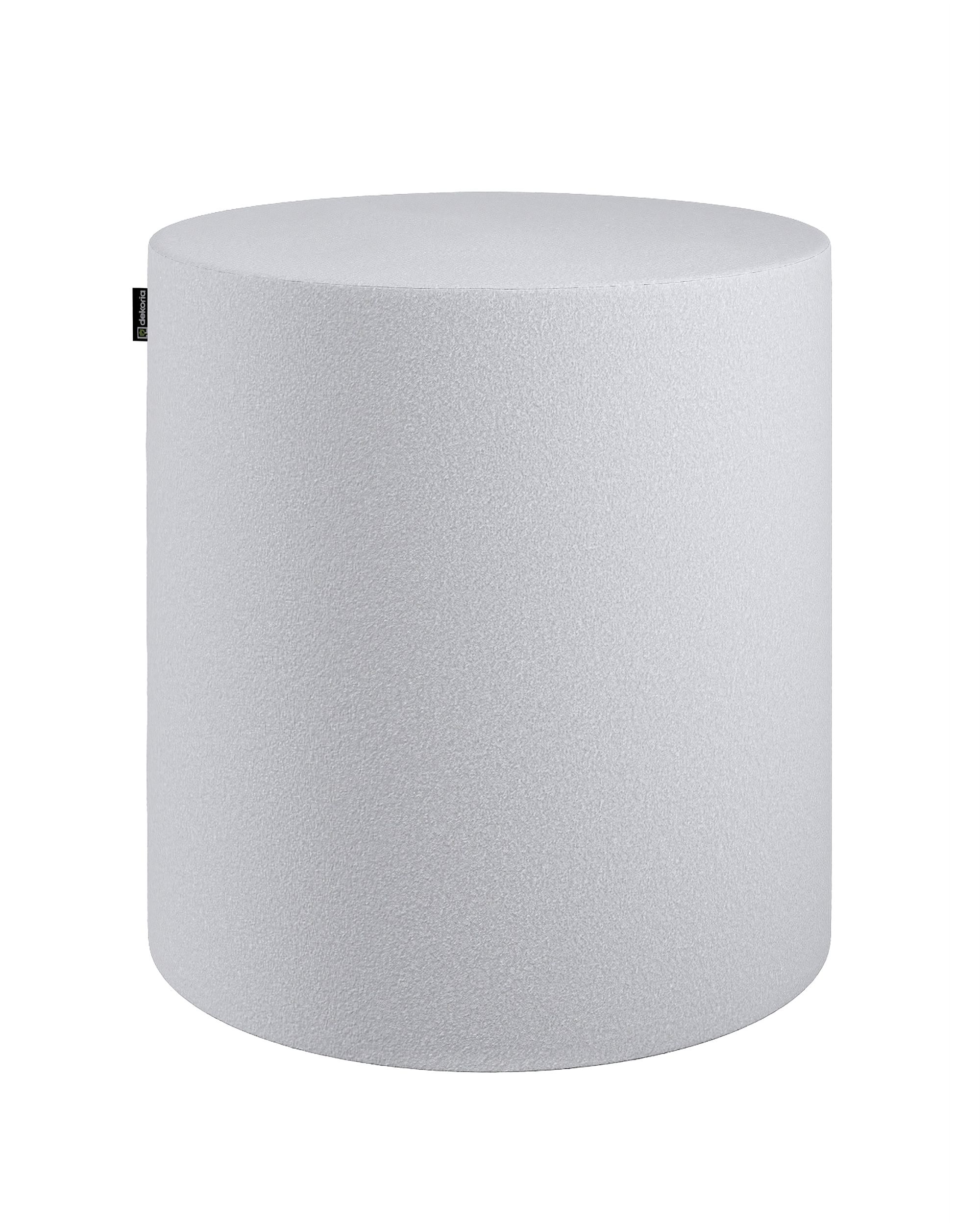 Bobby pouf colour white fabric structured