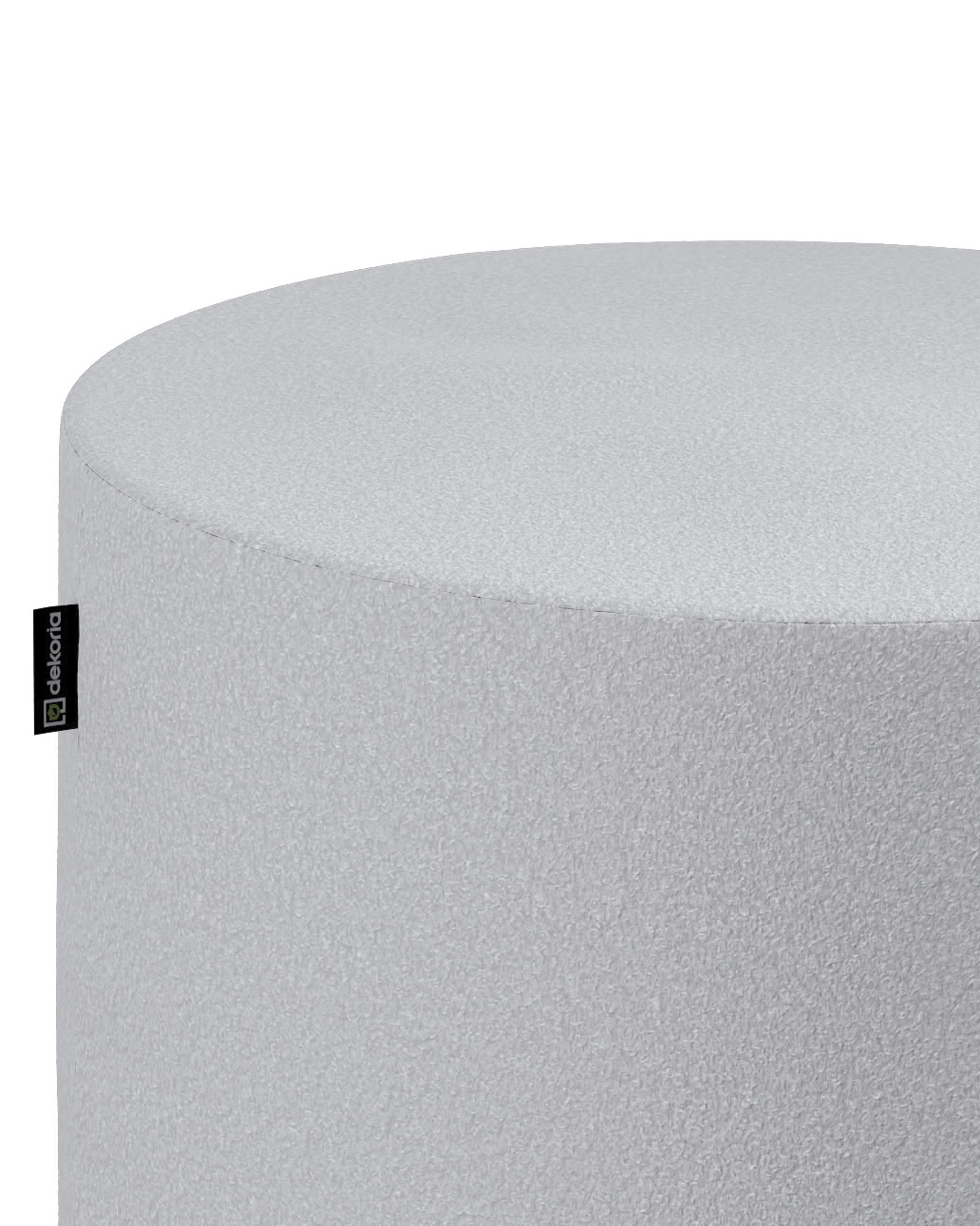 Bobby pouf colour white fabric structured (hover)