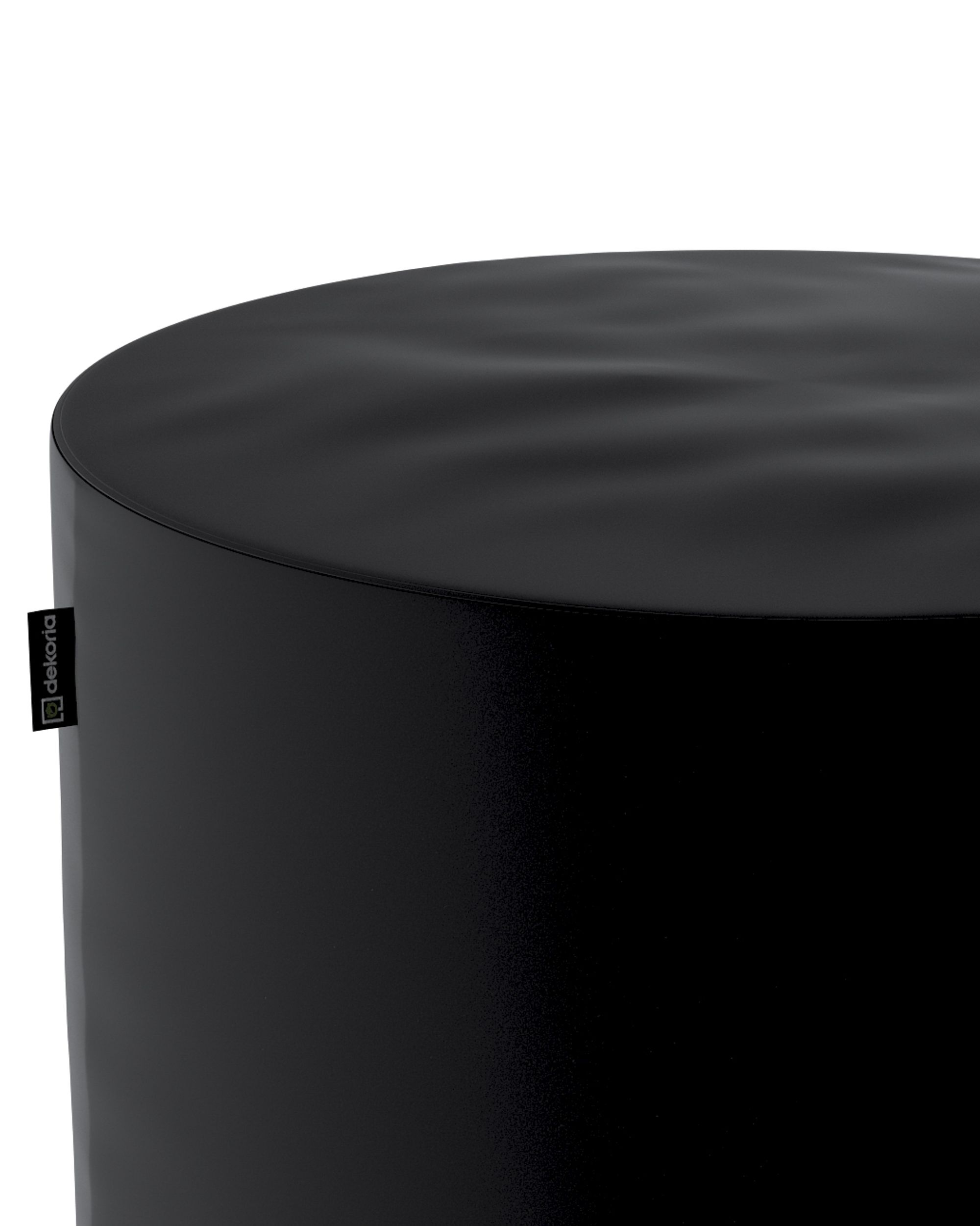 Bobby pouf colour black fabric gloss, velvet (hover)