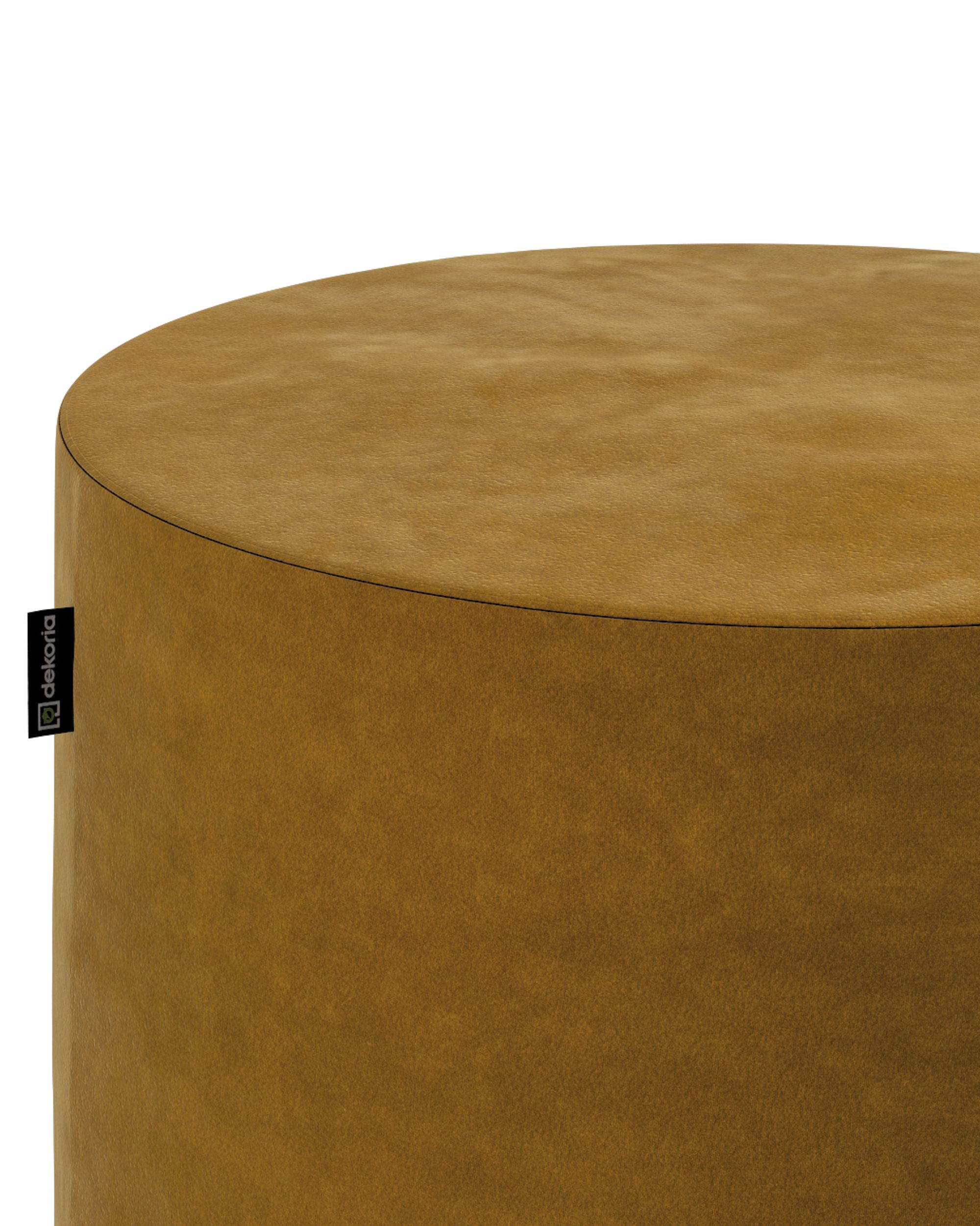 Bobby pouf colour yellow fabric gloss, velvet (hover)