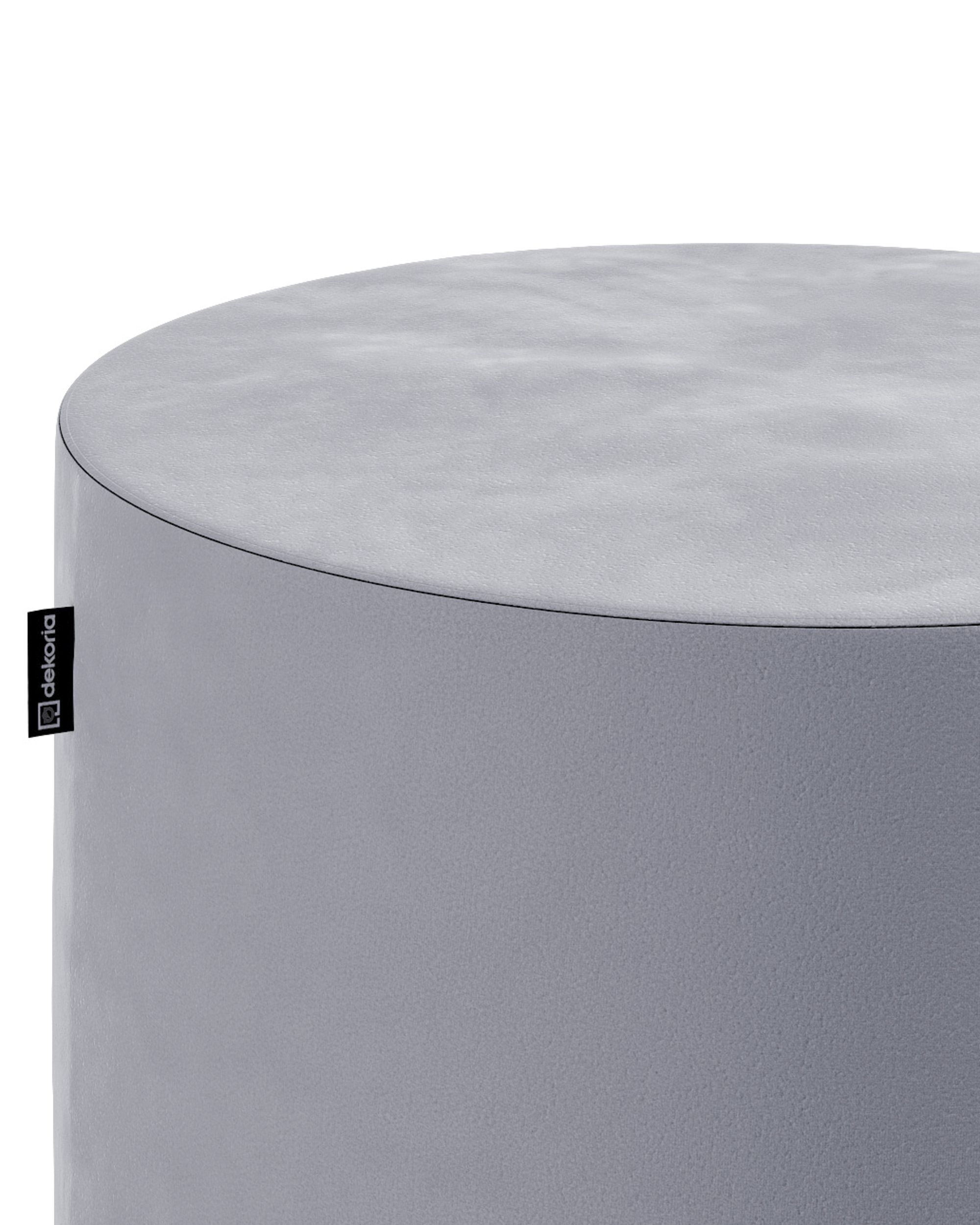 Bobby pouf colour grey fabric gloss, velvet (hover)