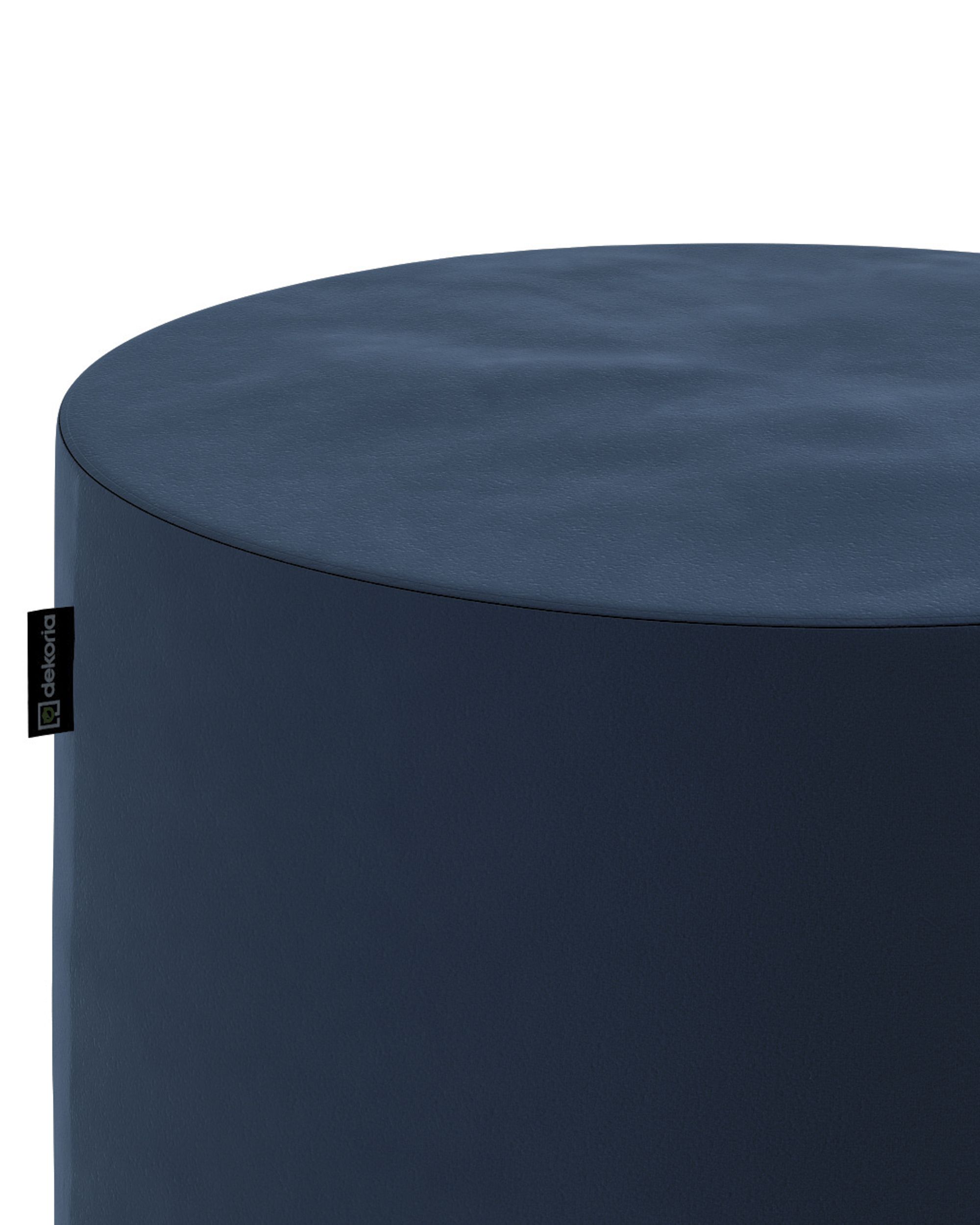 Bobby pouf colour navy blue fabric gloss, velvet (hover)