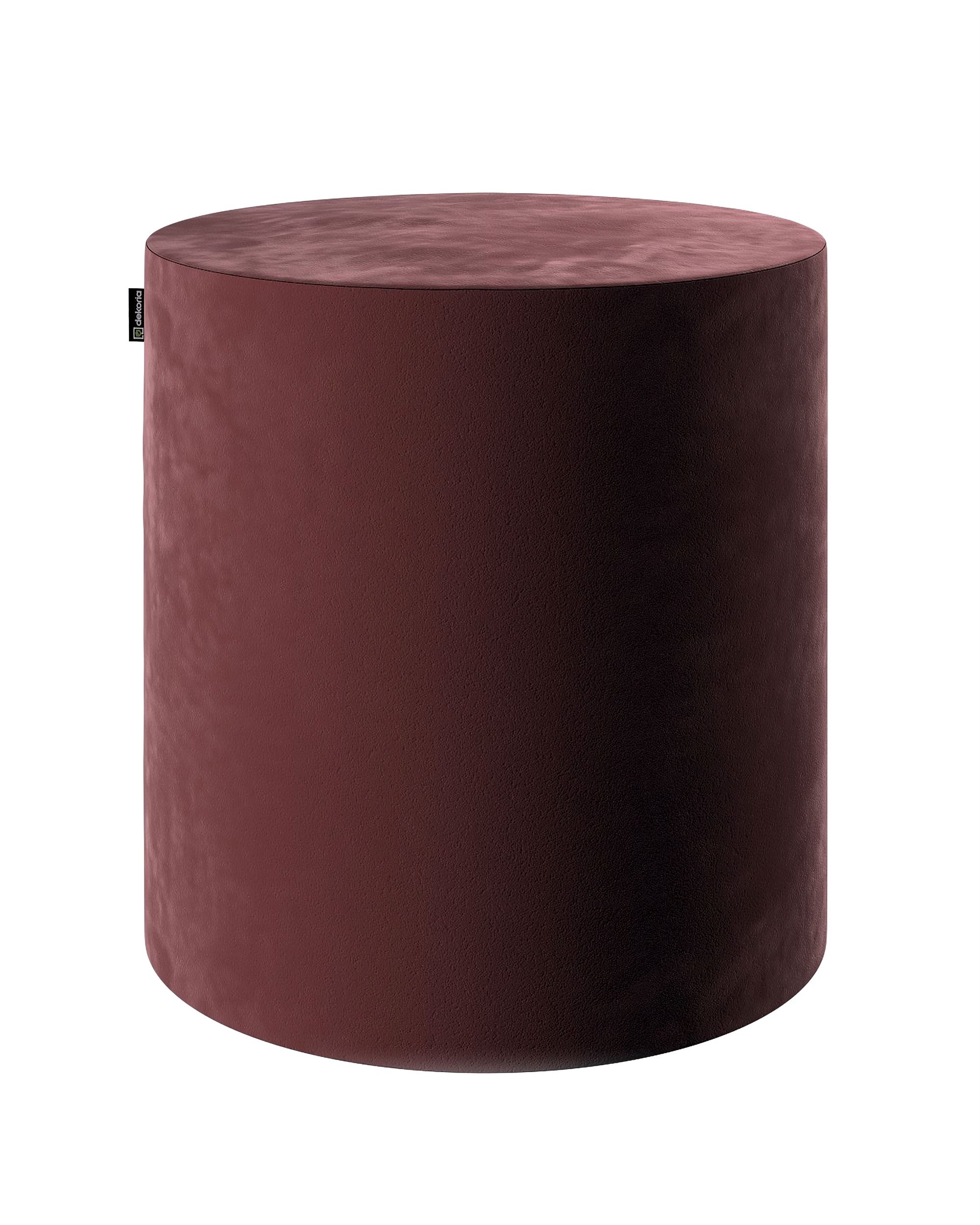 Bobby pouf colour red fabric gloss, velvet