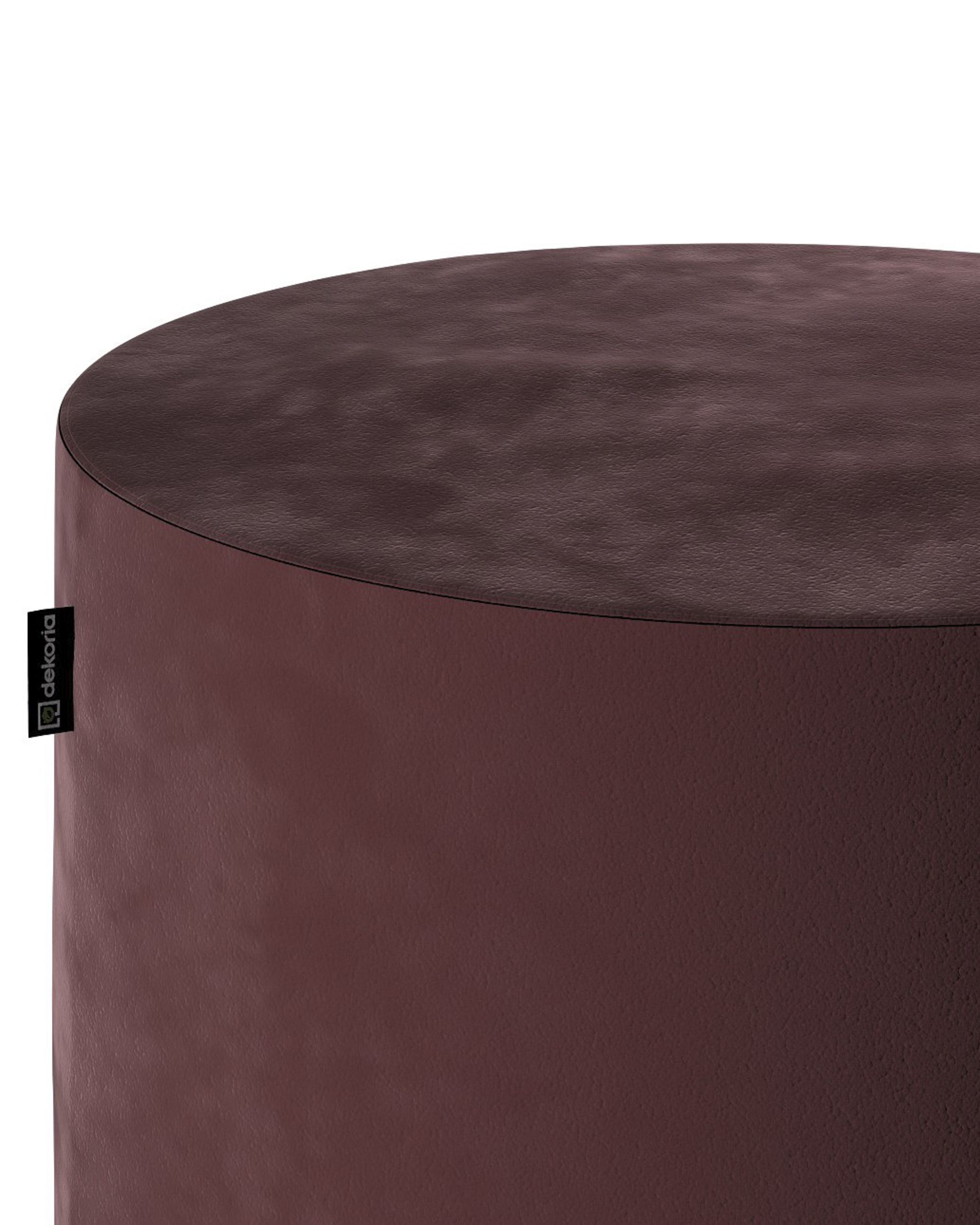 Bobby pouf colour red fabric gloss, velvet (hover)