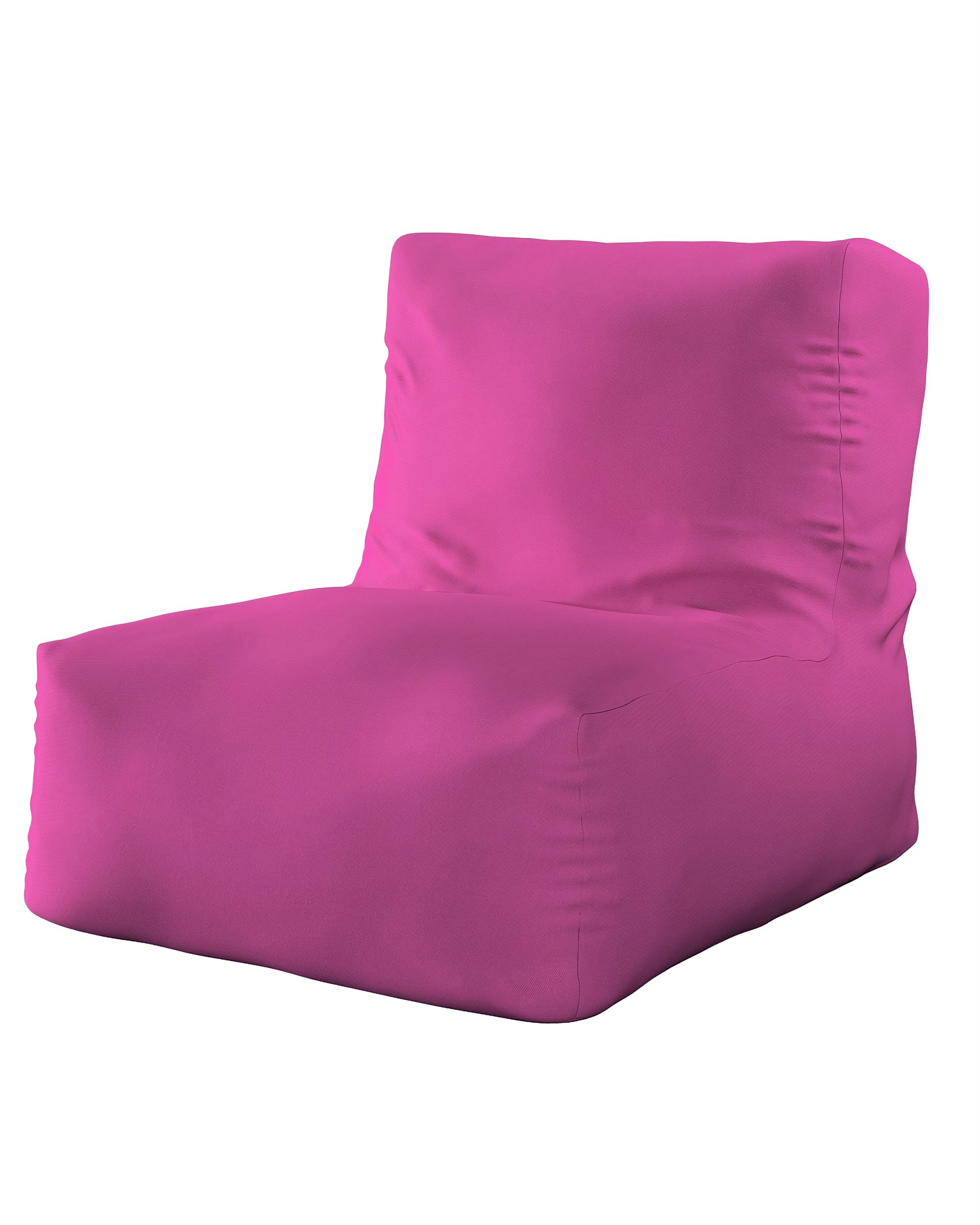 Poppy pouf-chair colour pink fabric structured