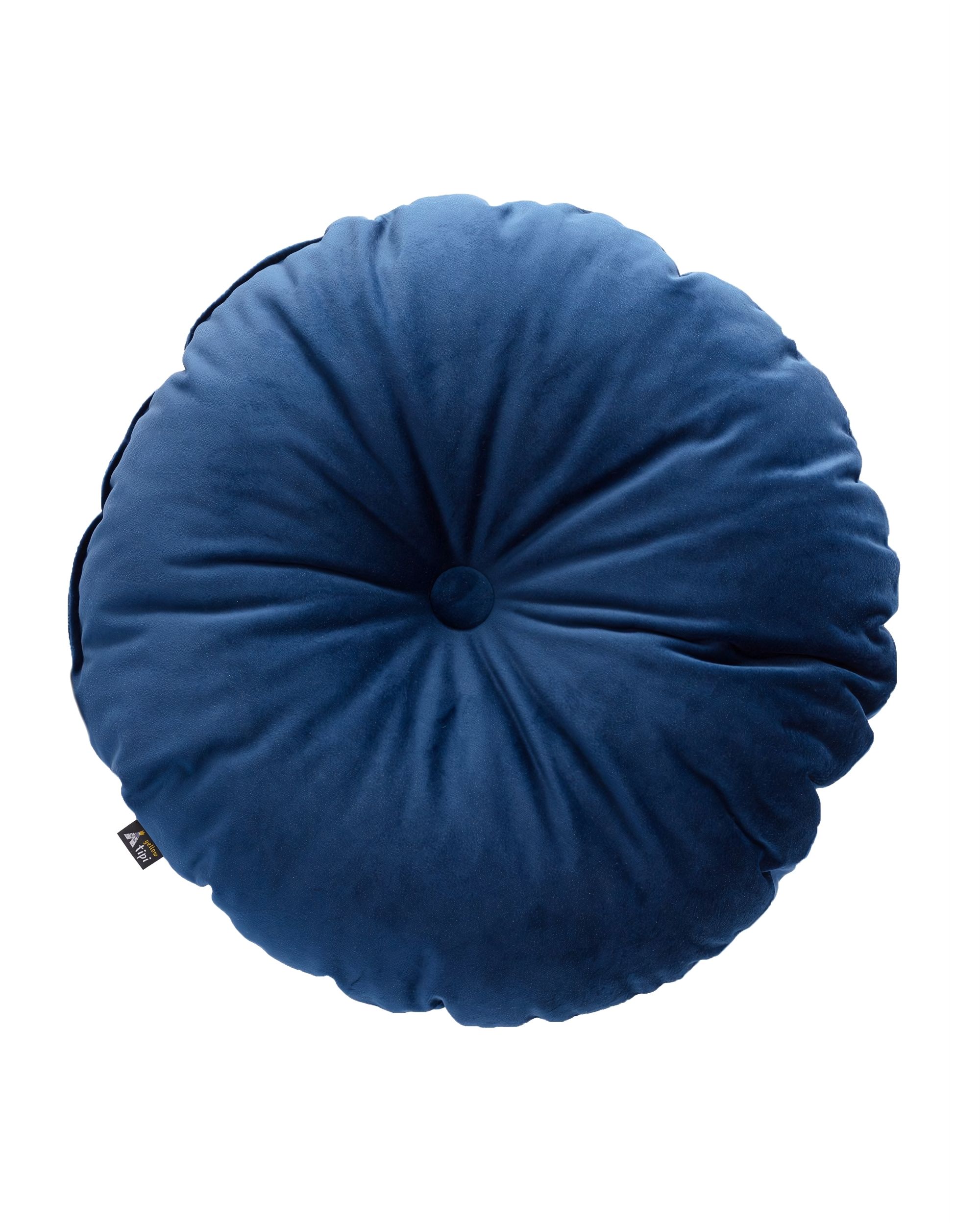 Candy Dot pillow colour navy blue fabric gloss, velvet