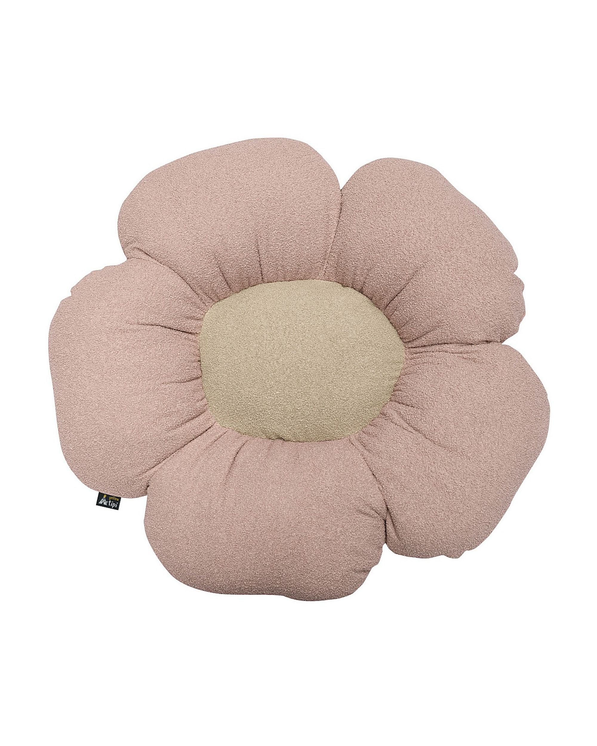 Flower pillow Mia  II colour pink fabric structured (hover)