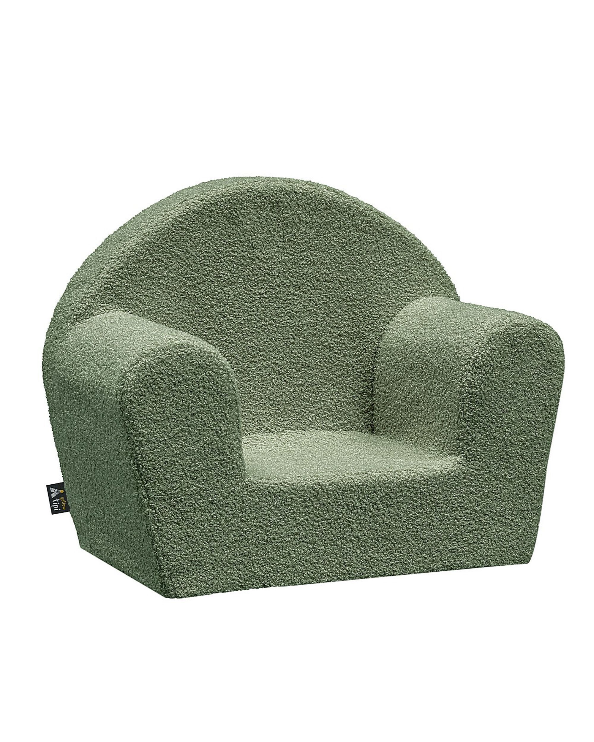 Children's armchair Mati colour green fabric structured