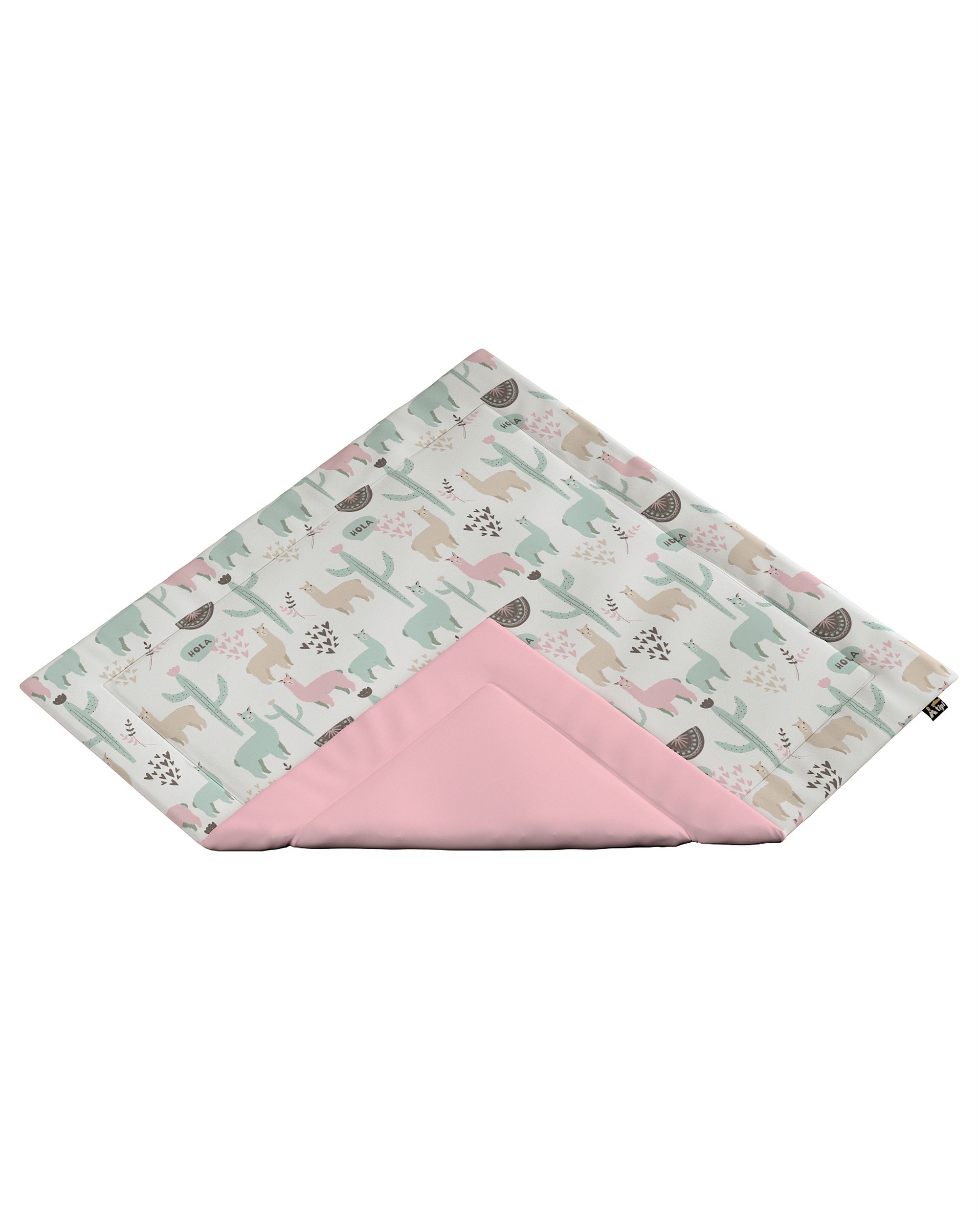 Tepee mat 110x110cm colour green fabric patterned