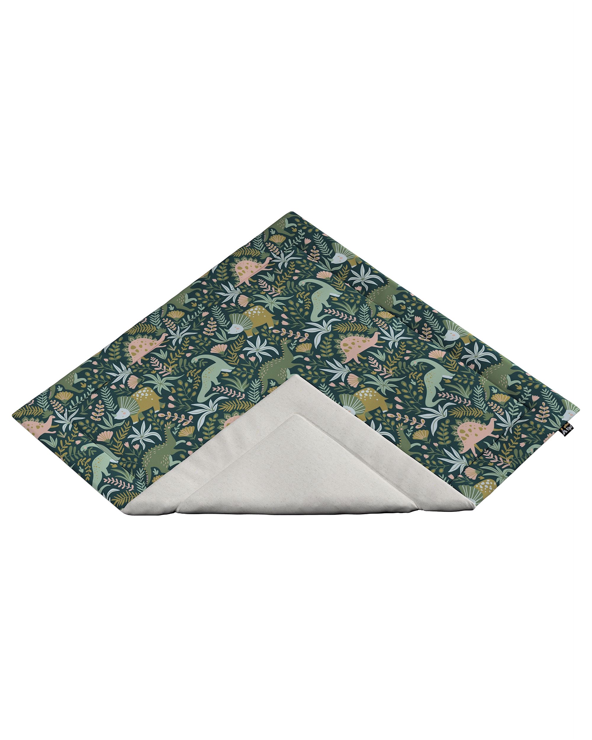 Tepee mat 110x110cm colour green fabric patterned