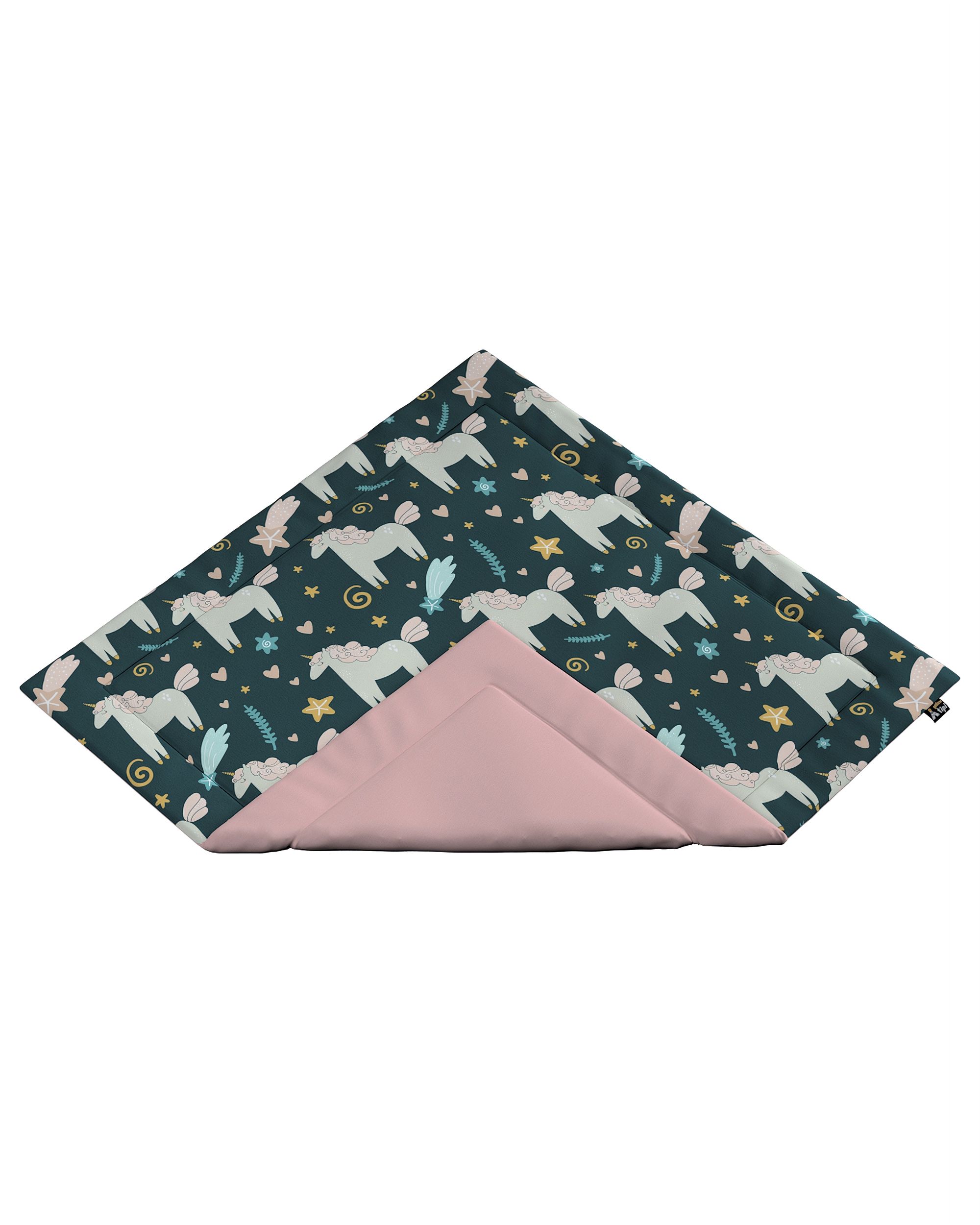 Tepee mat 110x110cm colour brown fabric patterned