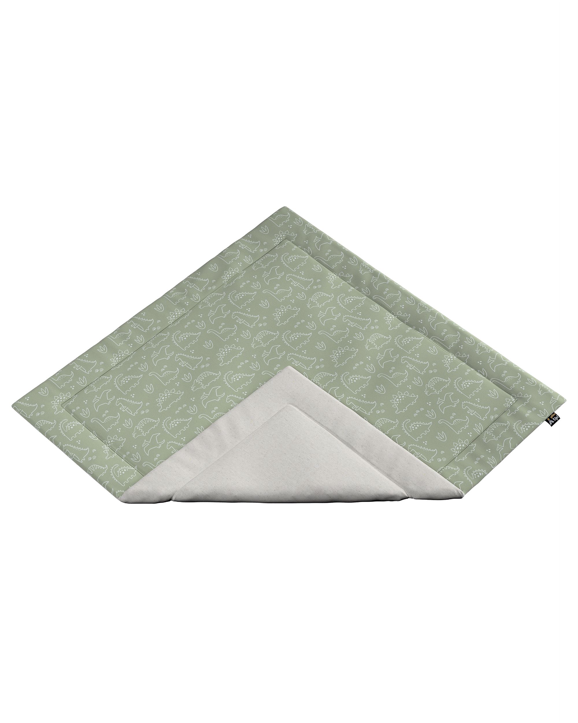 Tepee mat 110x110cm colour green fabric patterned