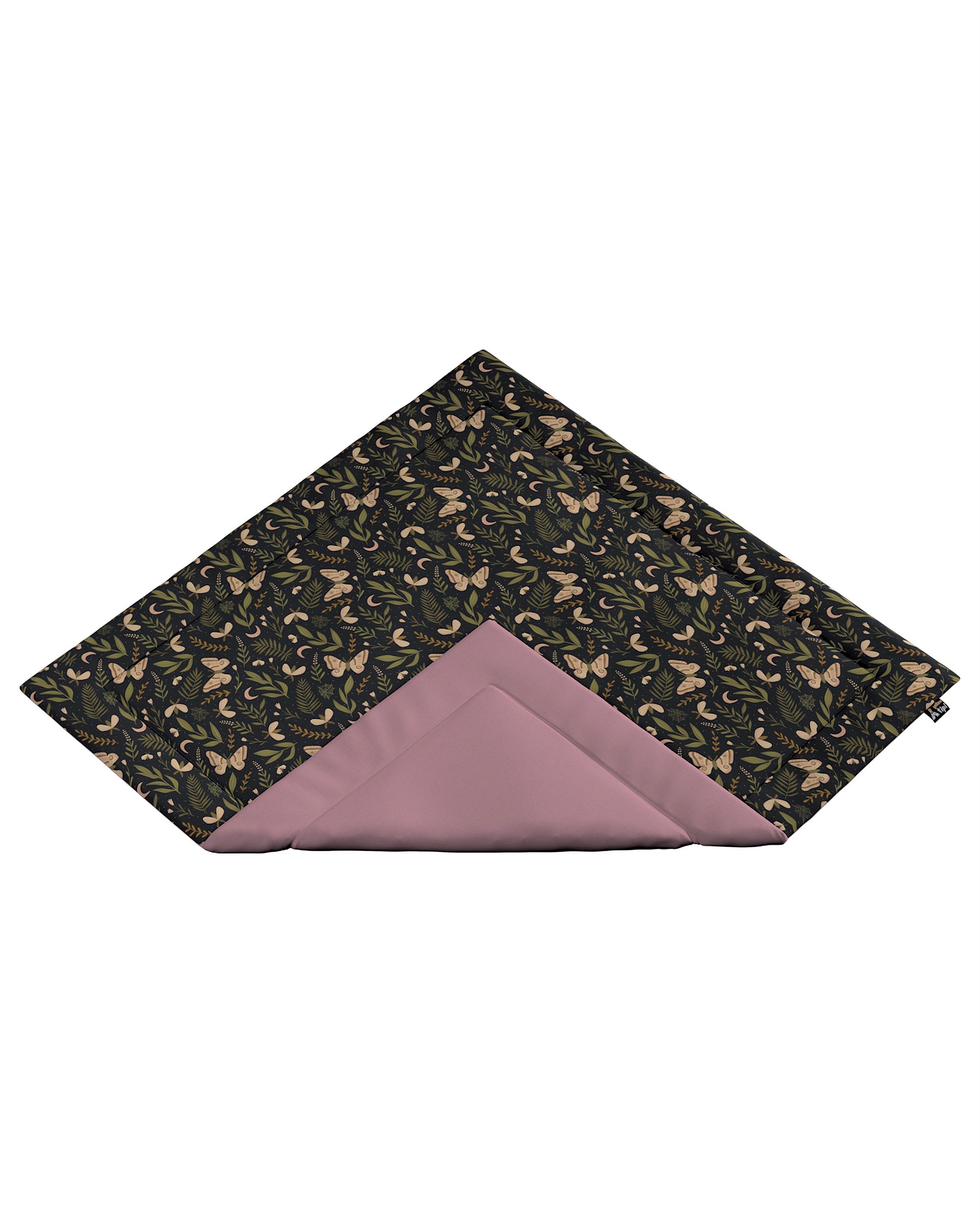 Tepee mat 110x110cm colour black fabric patterned