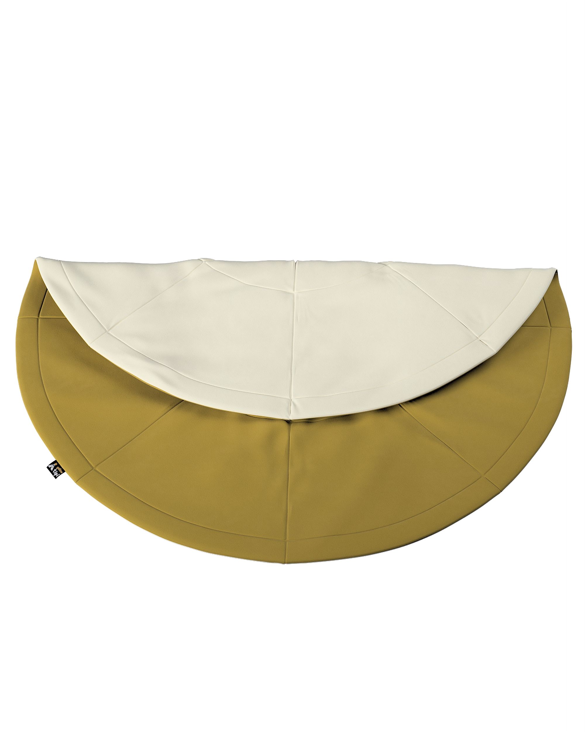 Round mat 130cm colour green fabric gloss, velvet (hover)