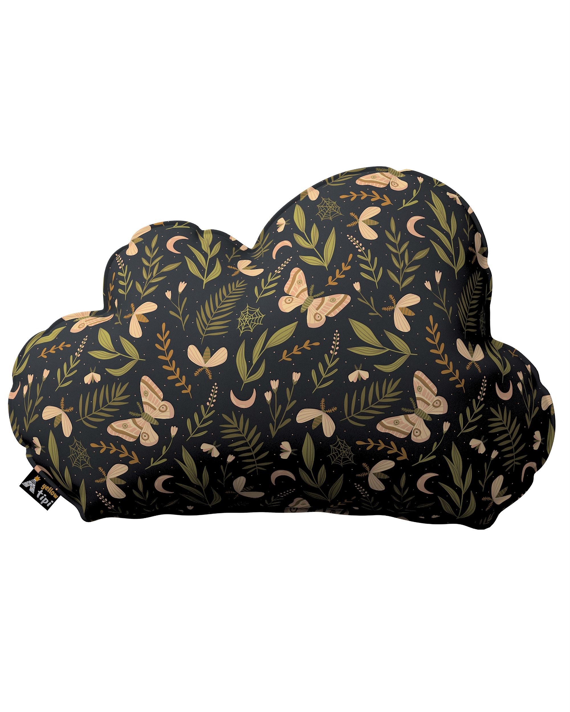 Soft Cloud pillow colour black fabric patterned