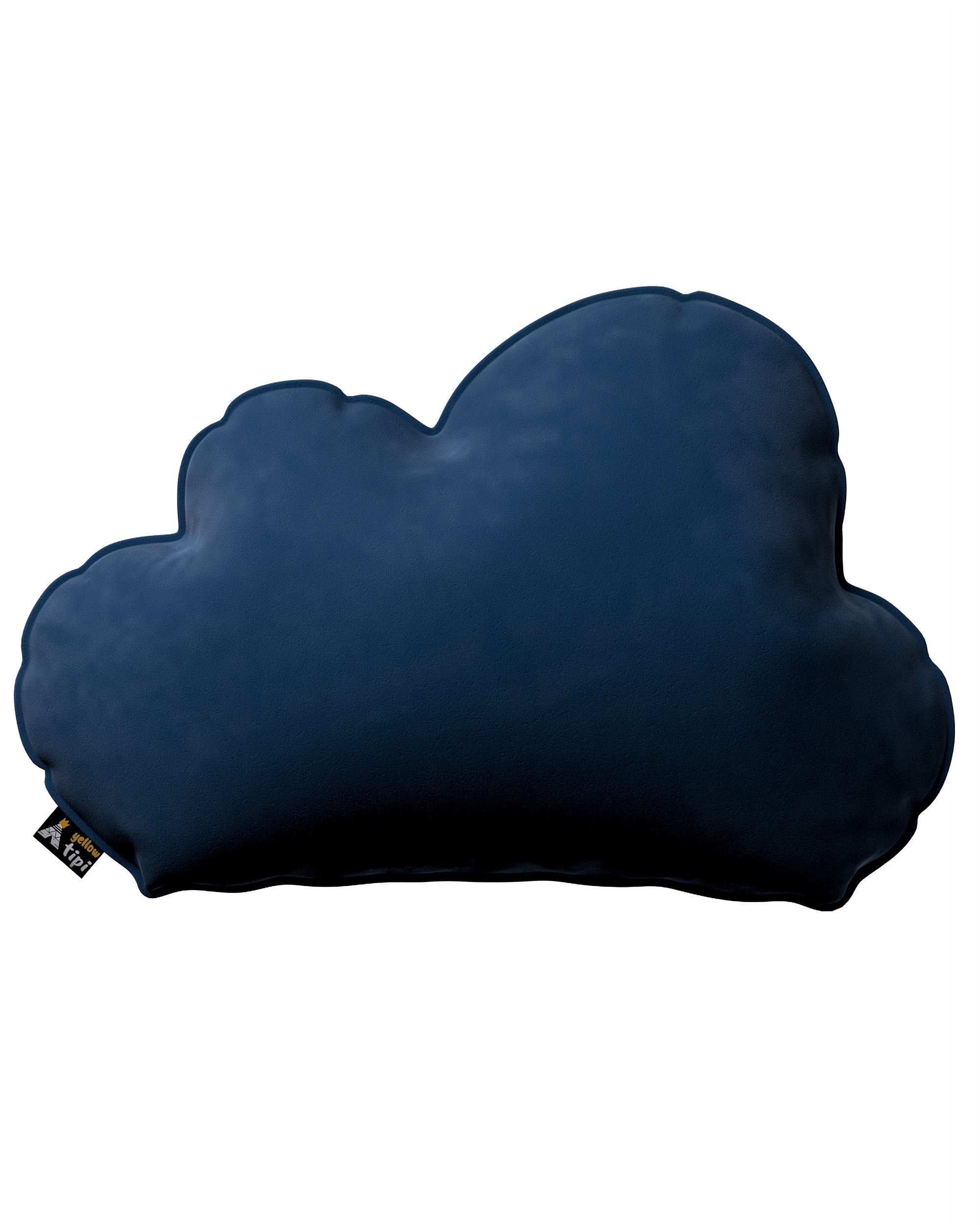 Soft Cloud pillow colour navy blue fabric gloss, velvet
