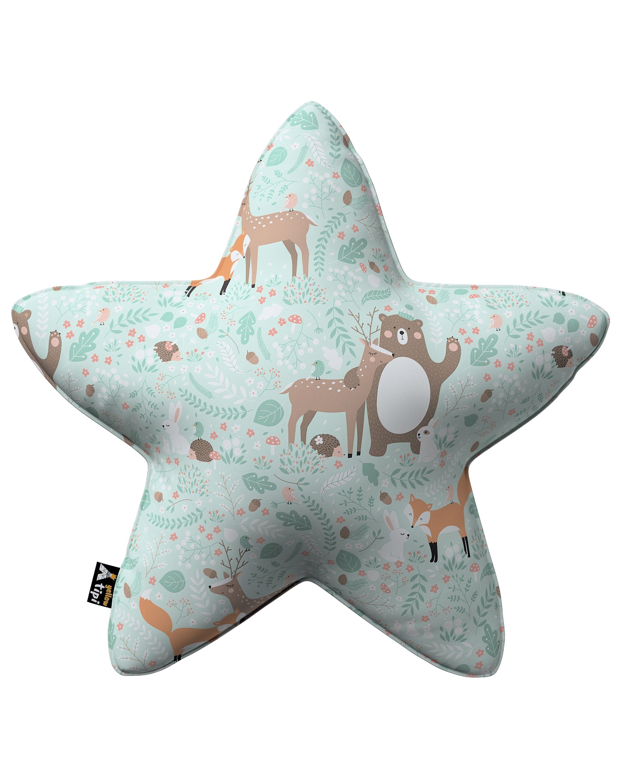 Lucky Star pillow colour green fabric patterned