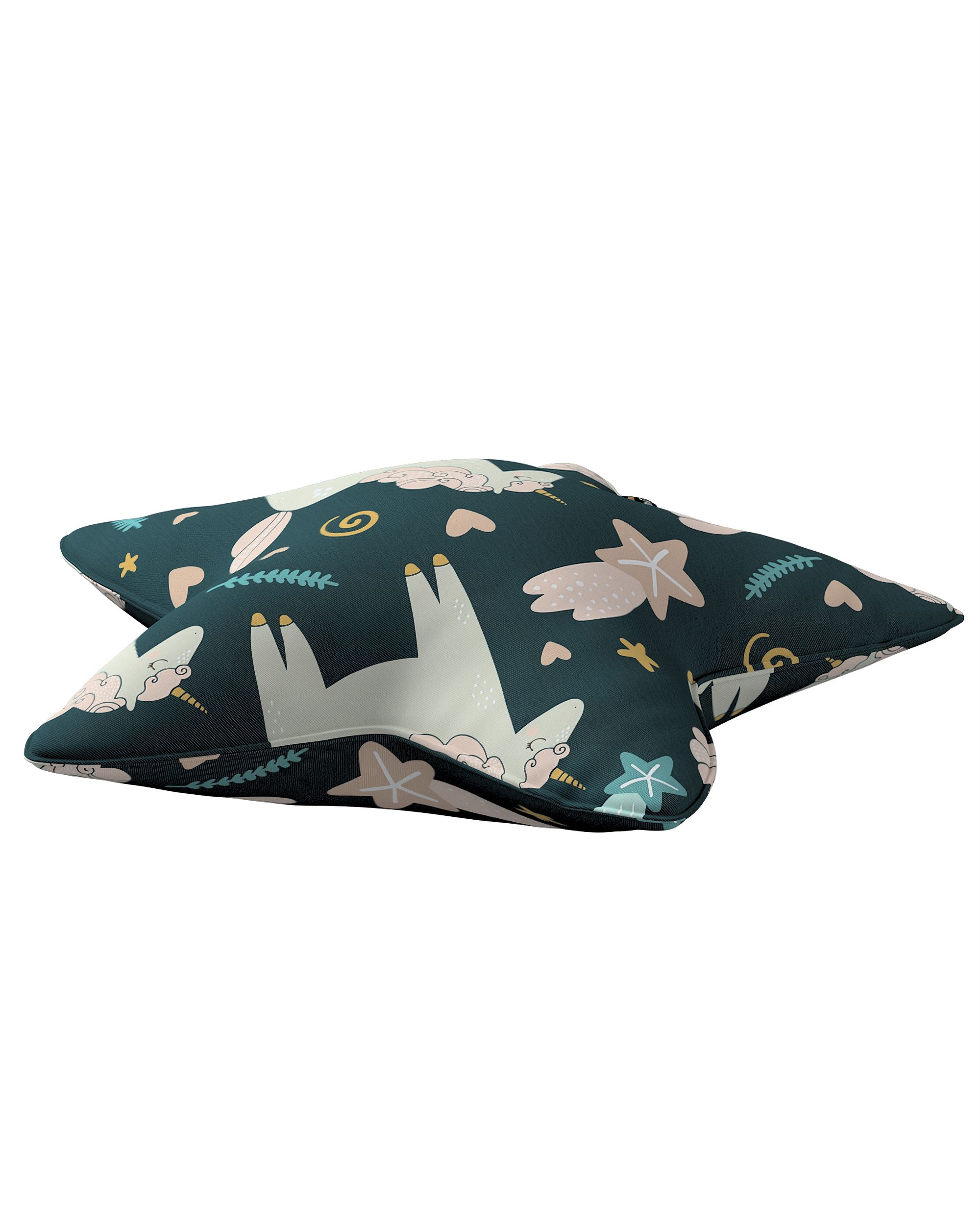 Lucky Star pillow colour brown fabric patterned (hover)