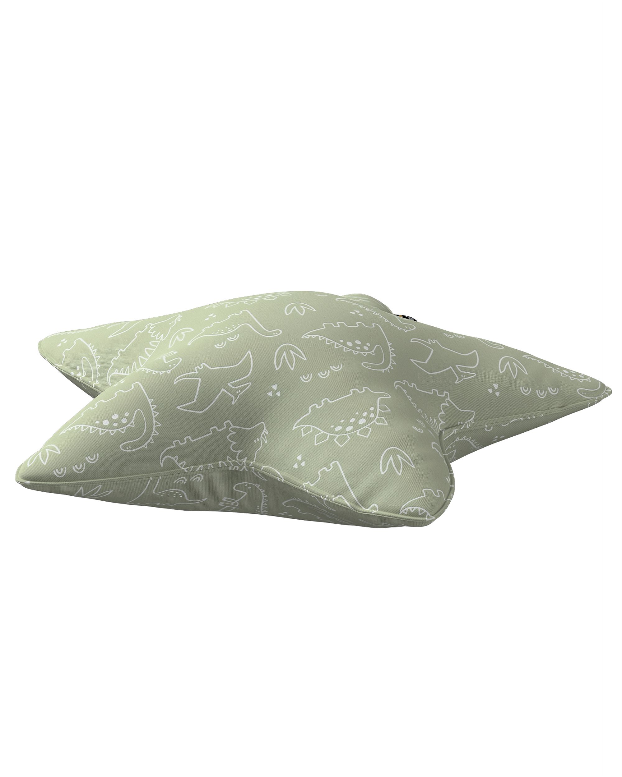 Lucky Star pillow colour green fabric patterned (hover)