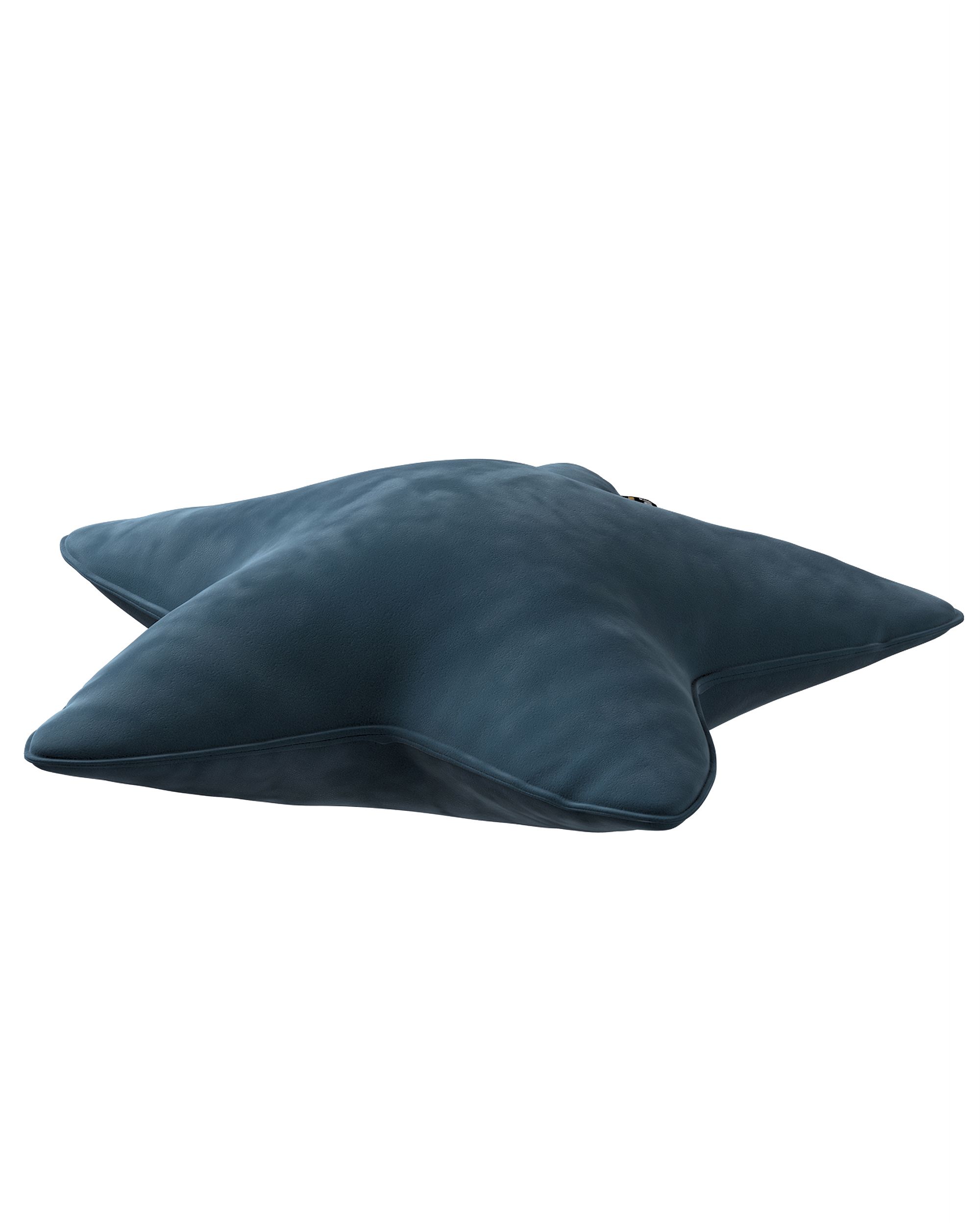 Lucky Star pillow colour blue fabric gloss, velvet (hover)