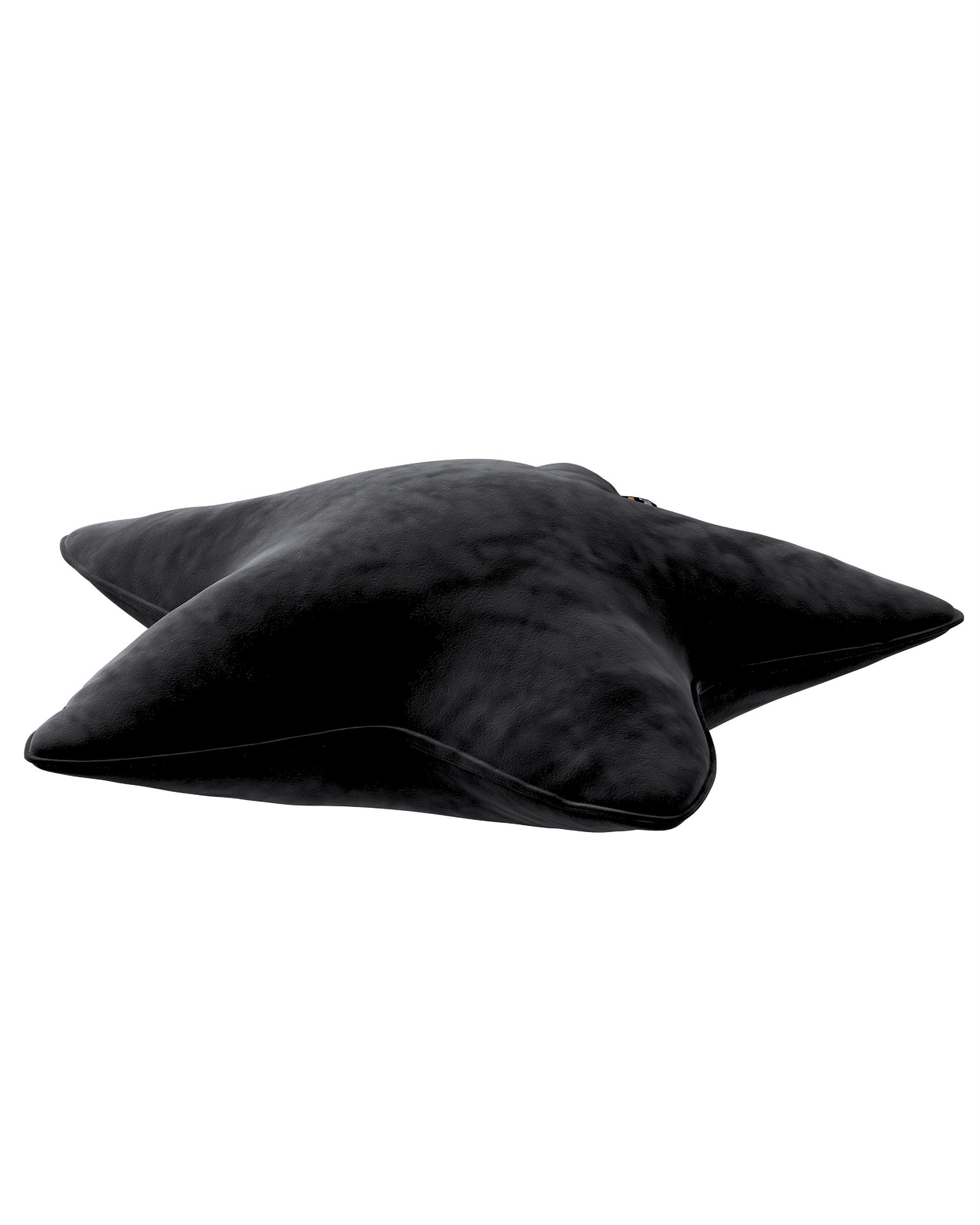 Lucky Star pillow colour black fabric gloss, velvet (hover)