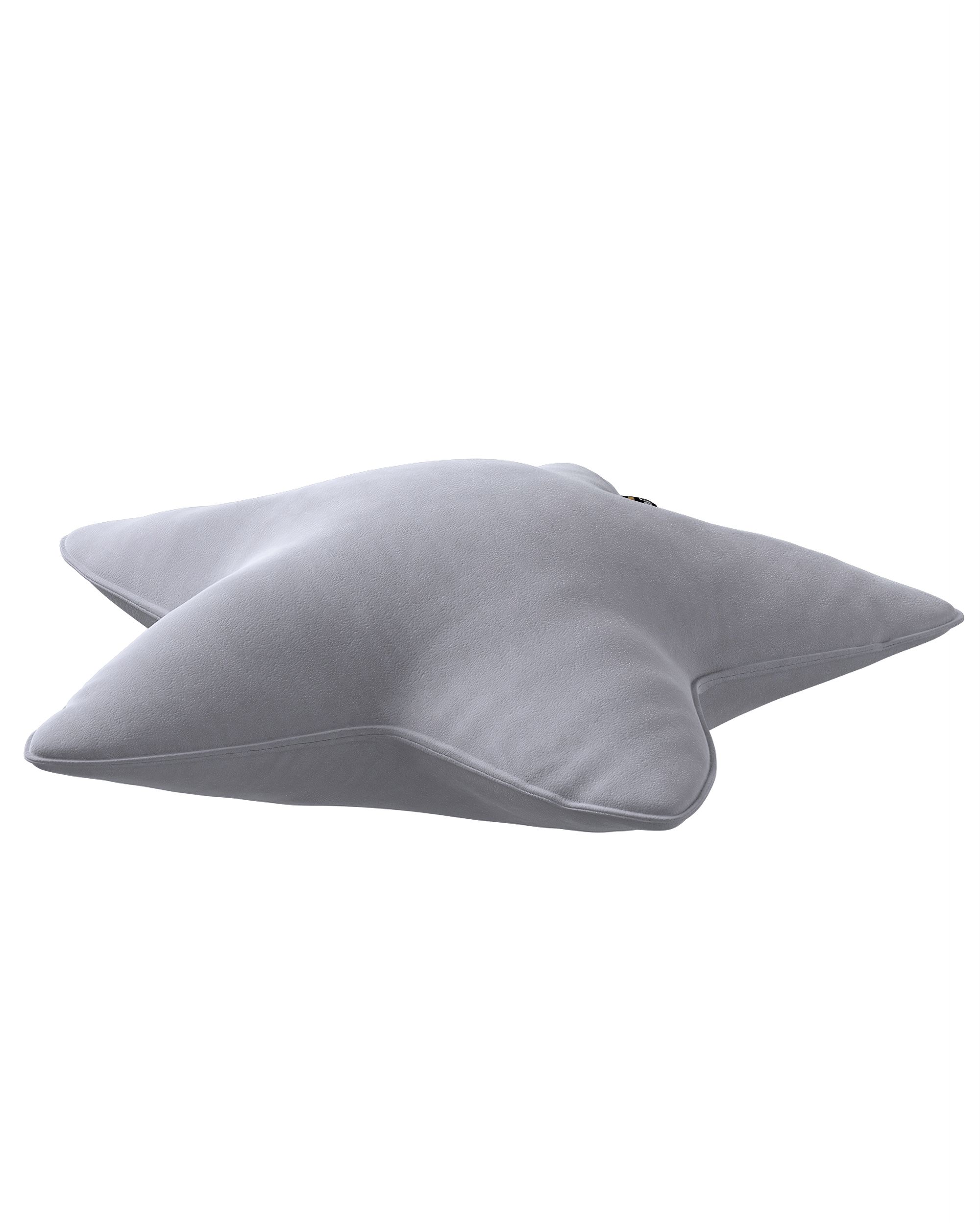 Lucky Star pillow colour grey fabric gloss, velvet (hover)