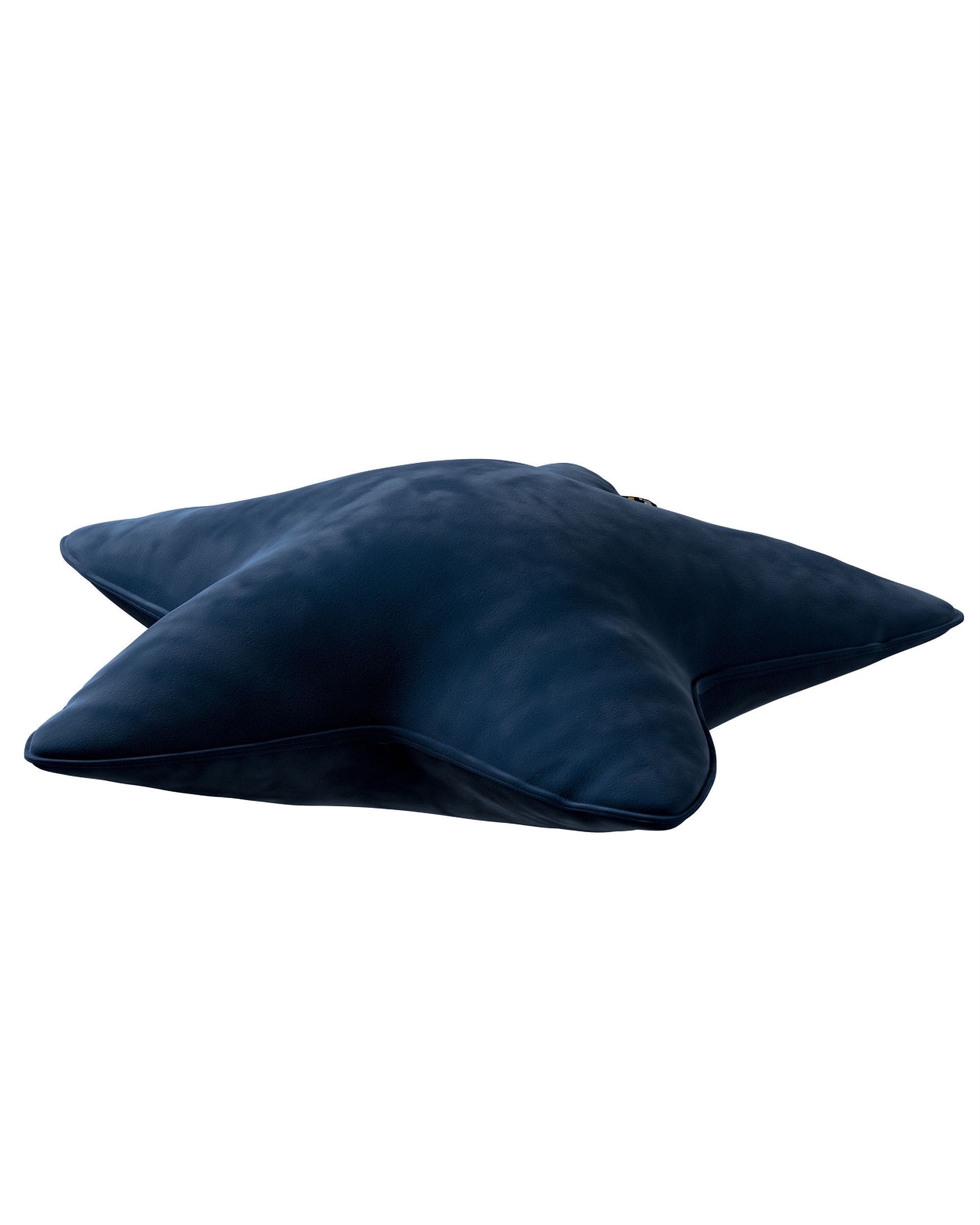 Lucky Star pillow colour navy blue fabric gloss, velvet (hover)