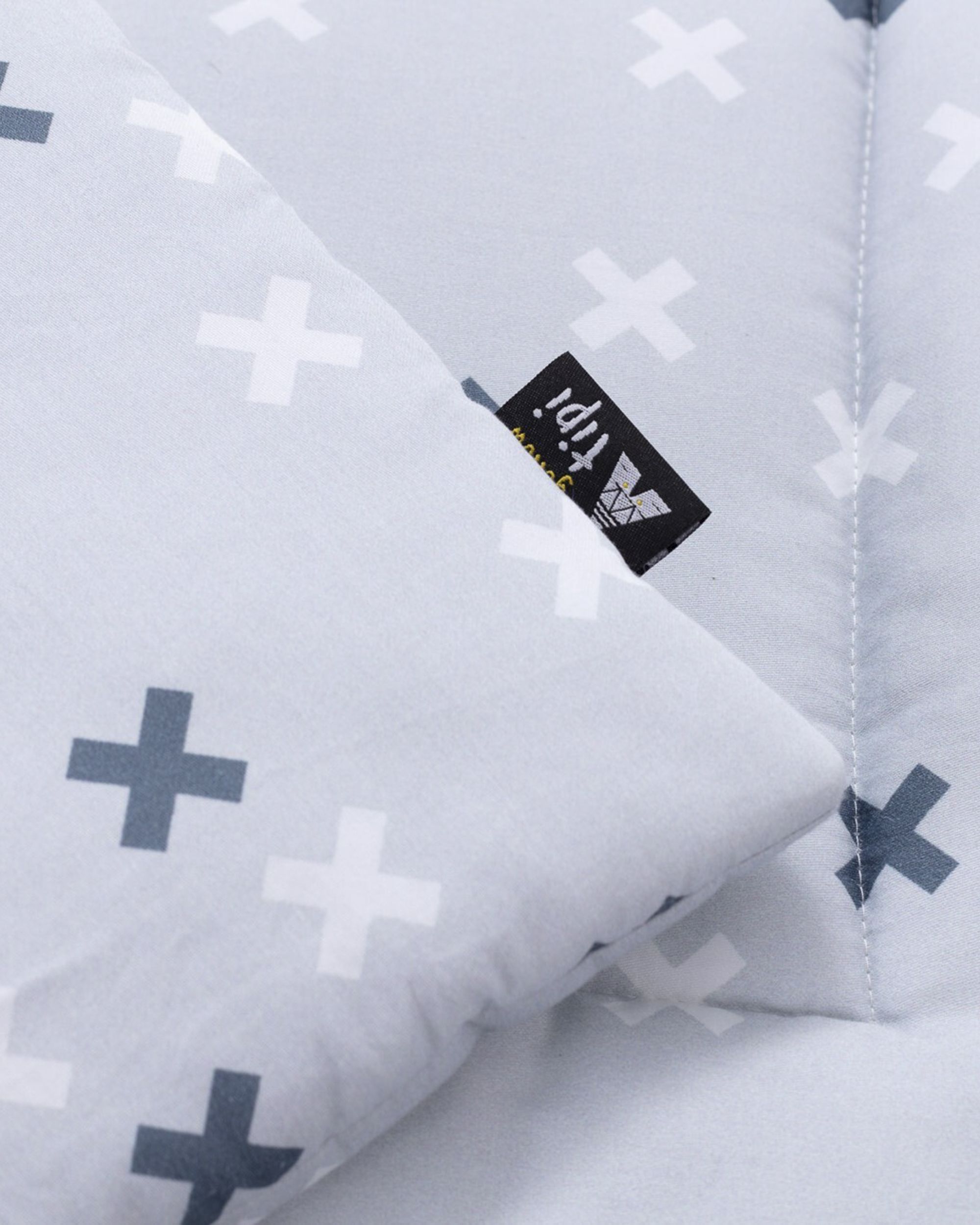 Bedding with fillings colour grey fabric patterned (hover)