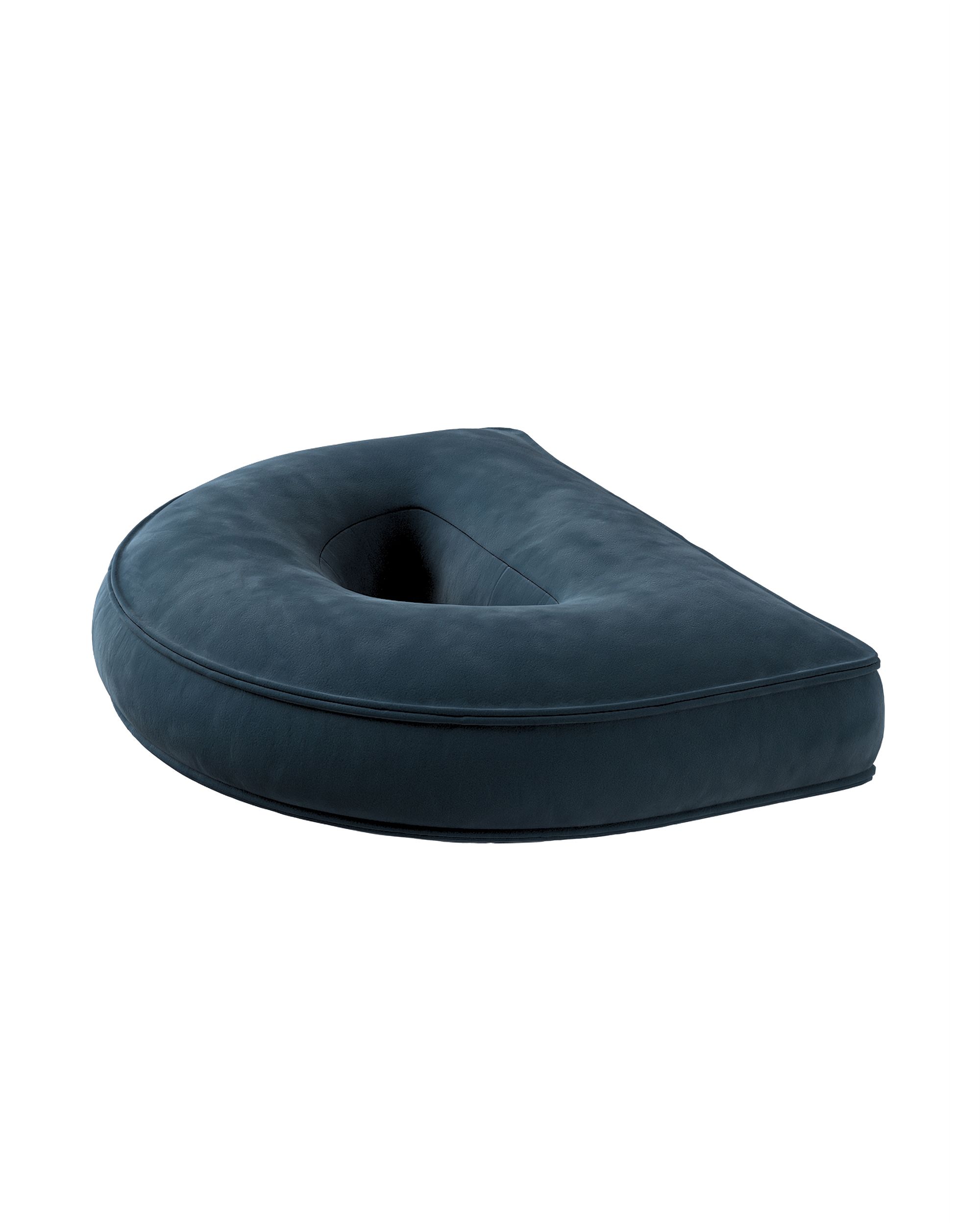 Letter pillow D colour blue fabric gloss, velvet (hover)