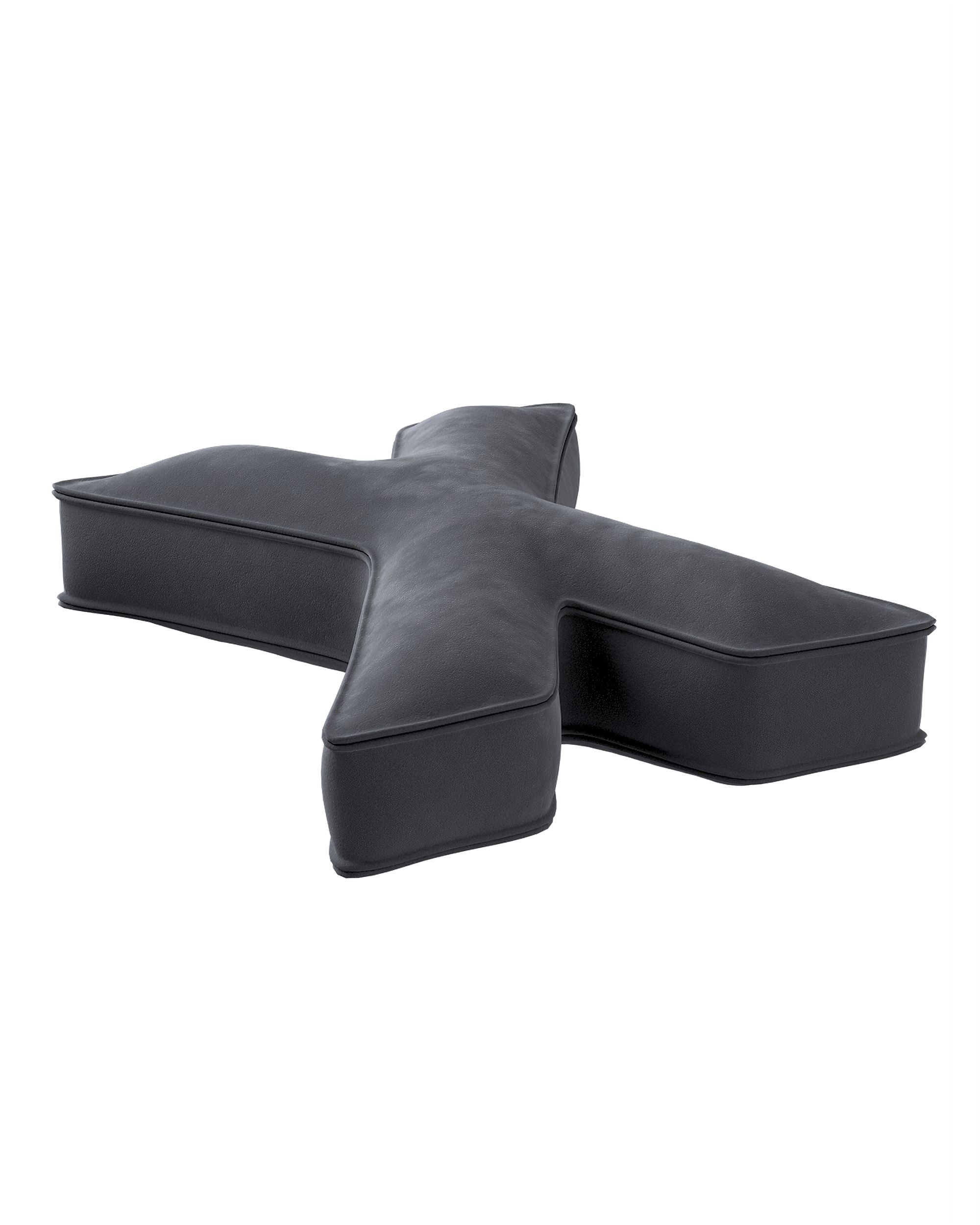 Letter pillow X colour grey fabric gloss, velvet (hover)
