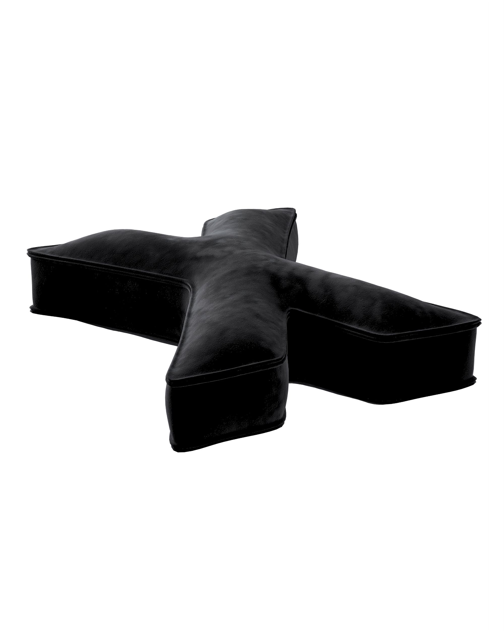 Letter pillow X colour black fabric gloss, velvet (hover)