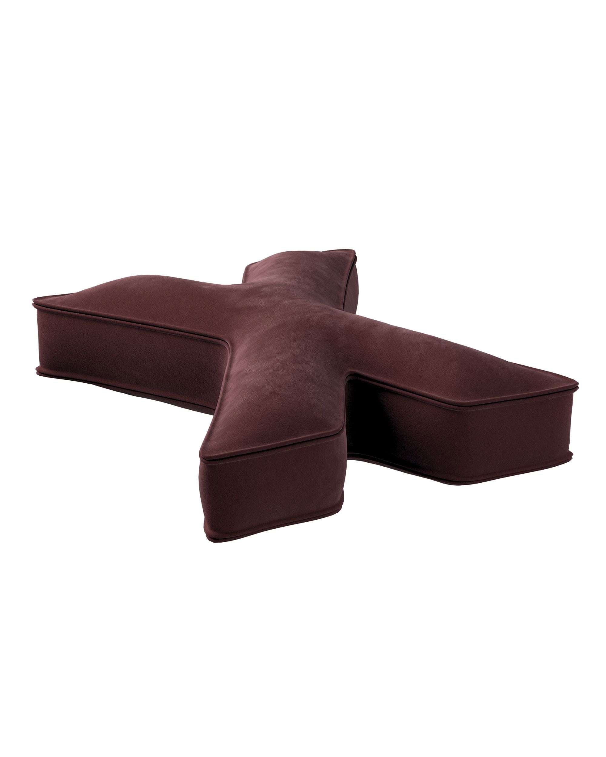 Letter pillow X colour red fabric gloss, velvet (hover)