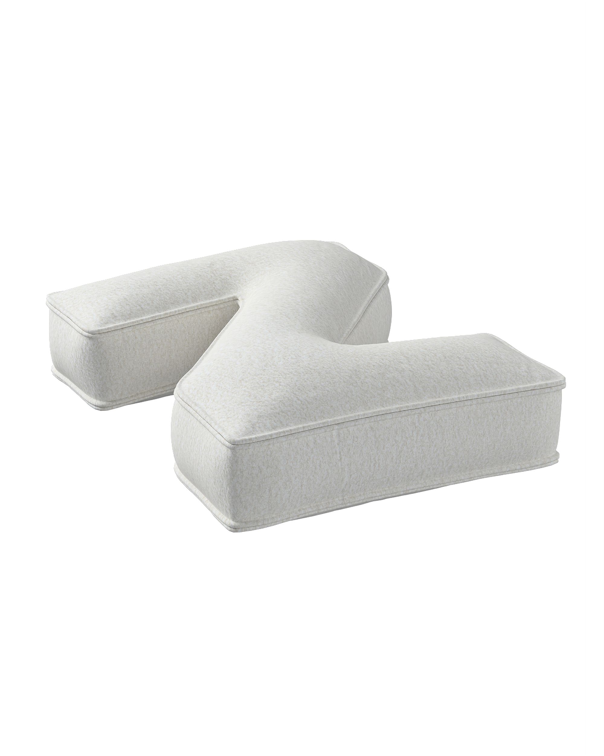 Letter pillow Z colour white fabric structured (hover)