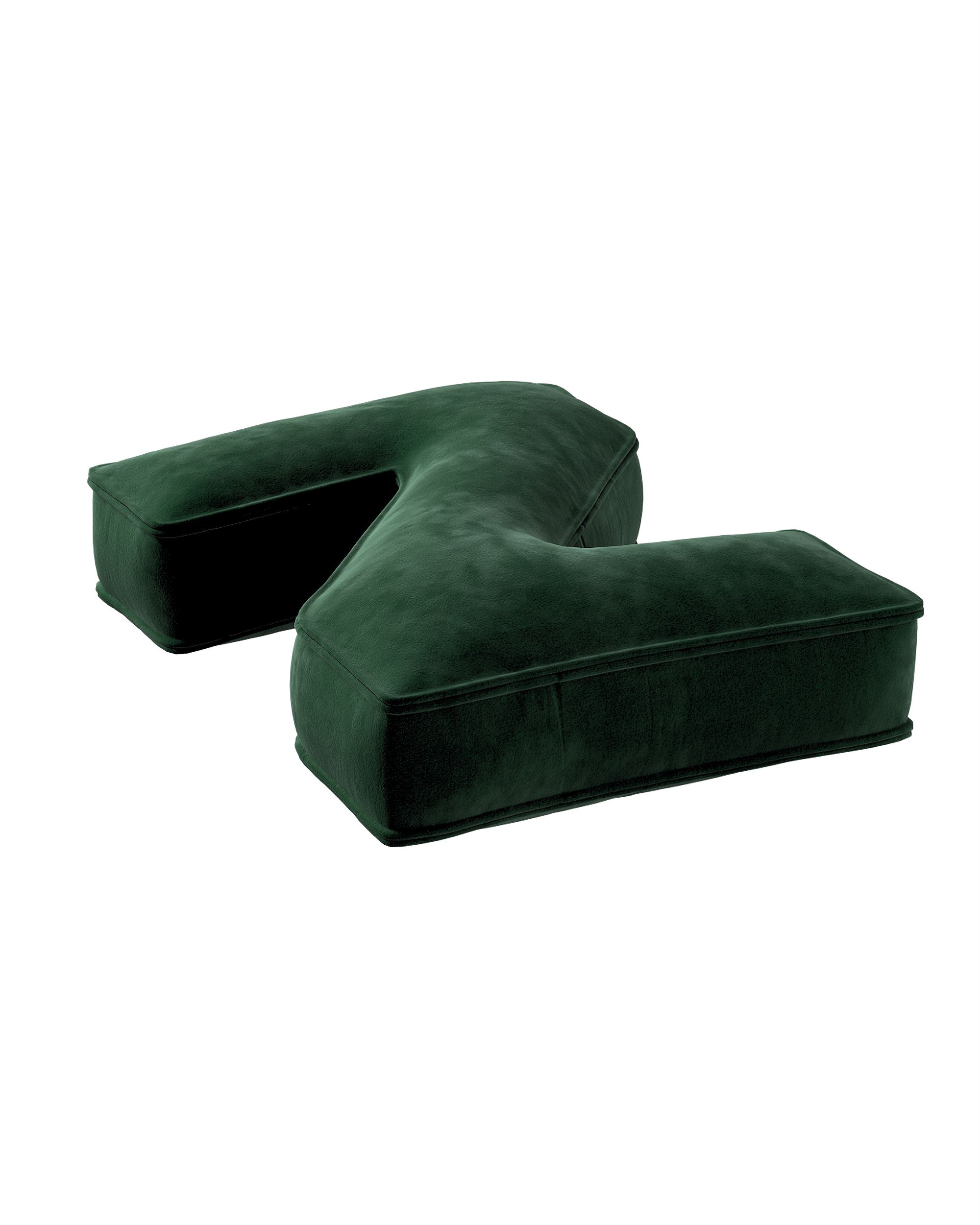Letter pillow Z colour green fabric gloss, velvet (hover)