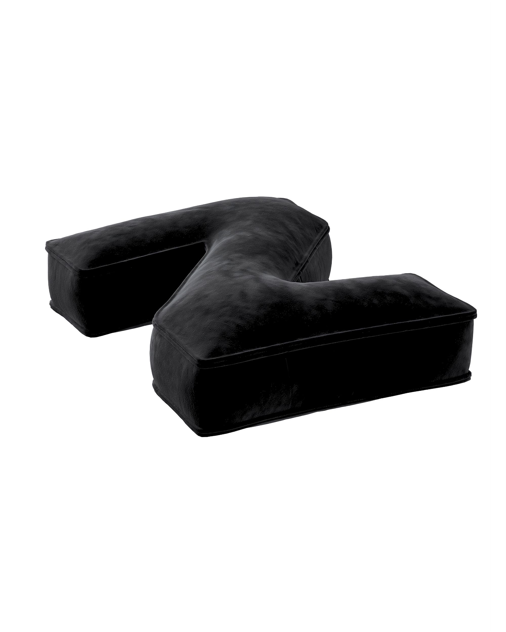 Letter pillow Z colour black fabric gloss, velvet (hover)